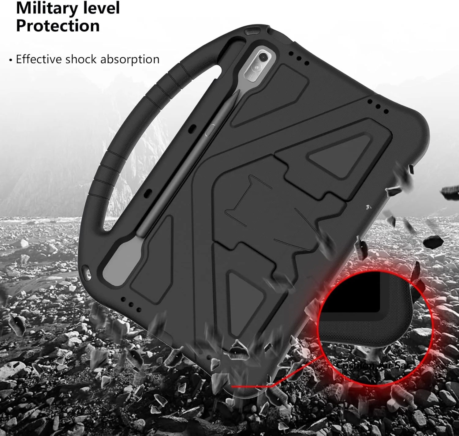 کیف تبلت مسافرتی سازگار با لنوو تب P11 Pro 11.5 اینچ (TB-J706F/J716F) مدل 2021 و 2022، کیف تبلت سازگار با کودکان، ضد ضربه، دارای جای قلم + بند شانه