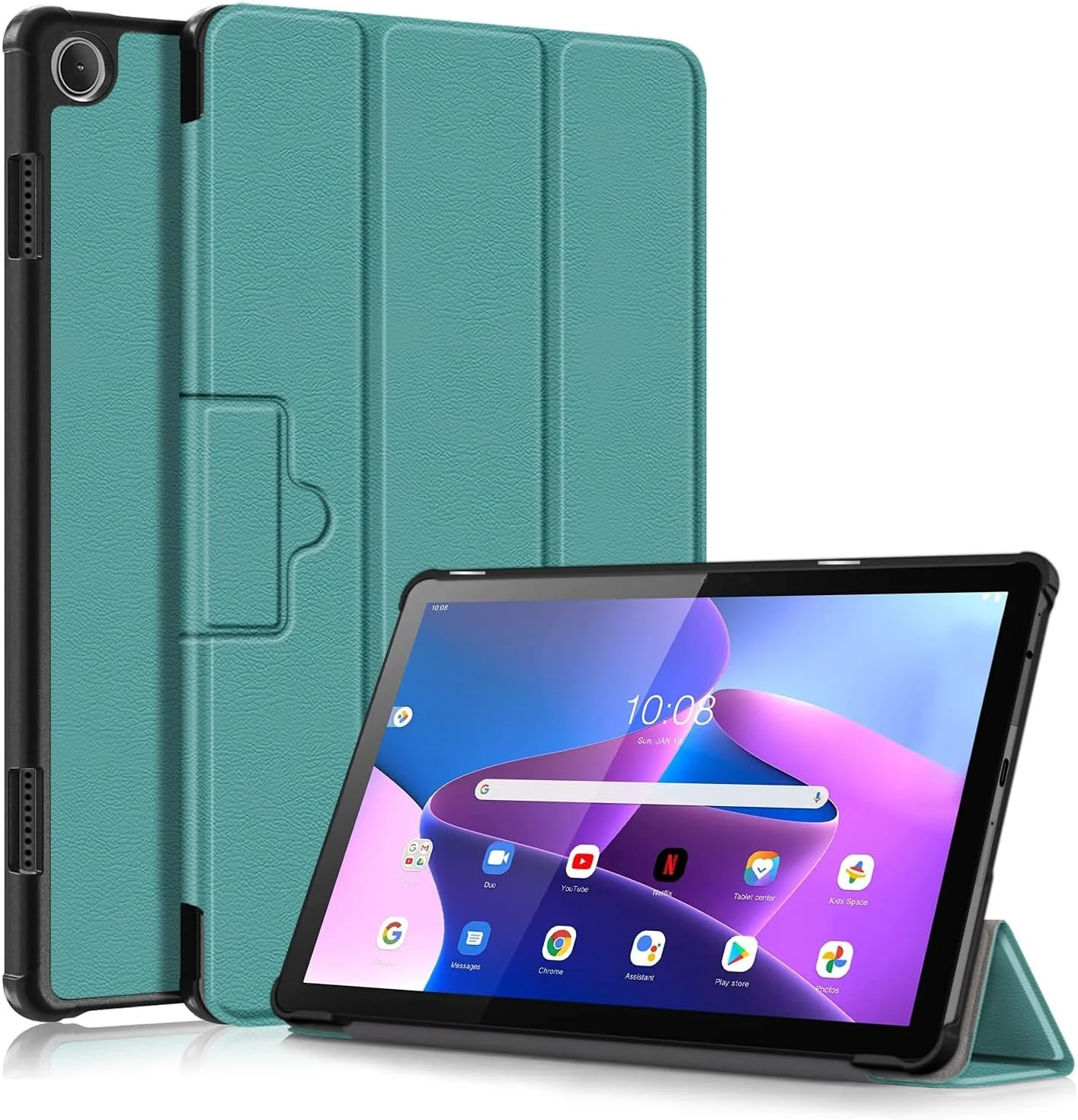 کیف تبلت مسافرتی سازگار با تبلت Lenovo Tab M10 (نسل 3) 10.1 اینچی TB-328F، کیف تبلت هوشمند سه تایی، فوق العاده باریک و سبک، کیف پشتی سخت سازگار با PC، کیف Folio، Sleep/Wake
