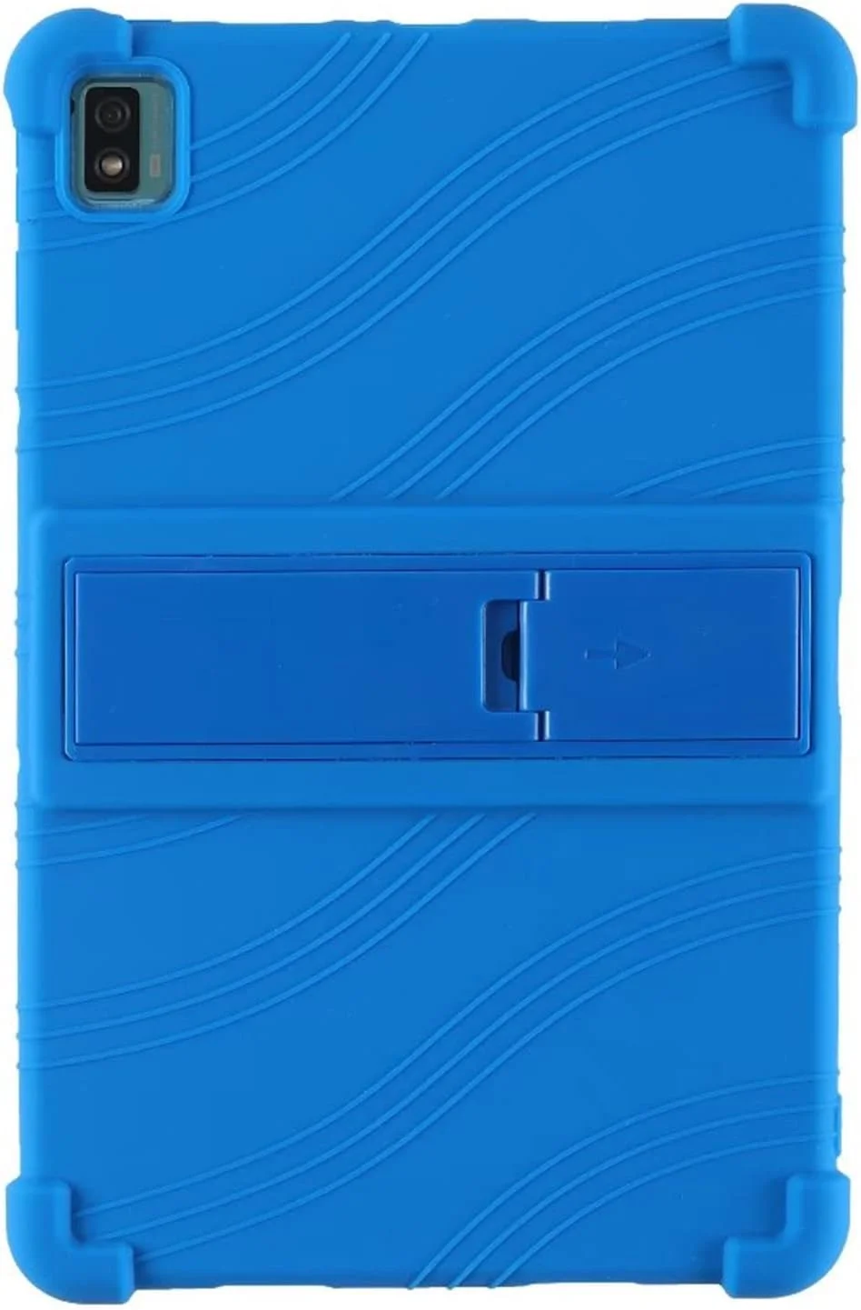 کاور سیلیکونی نرم و مقاوم با پایه قابل تنظیم مناسب کودکان برای تبلت TCL TABMAX 10.4 و تبلت نوکیا T20 با صفحه نمایش 10.36 اینچ (آبی)