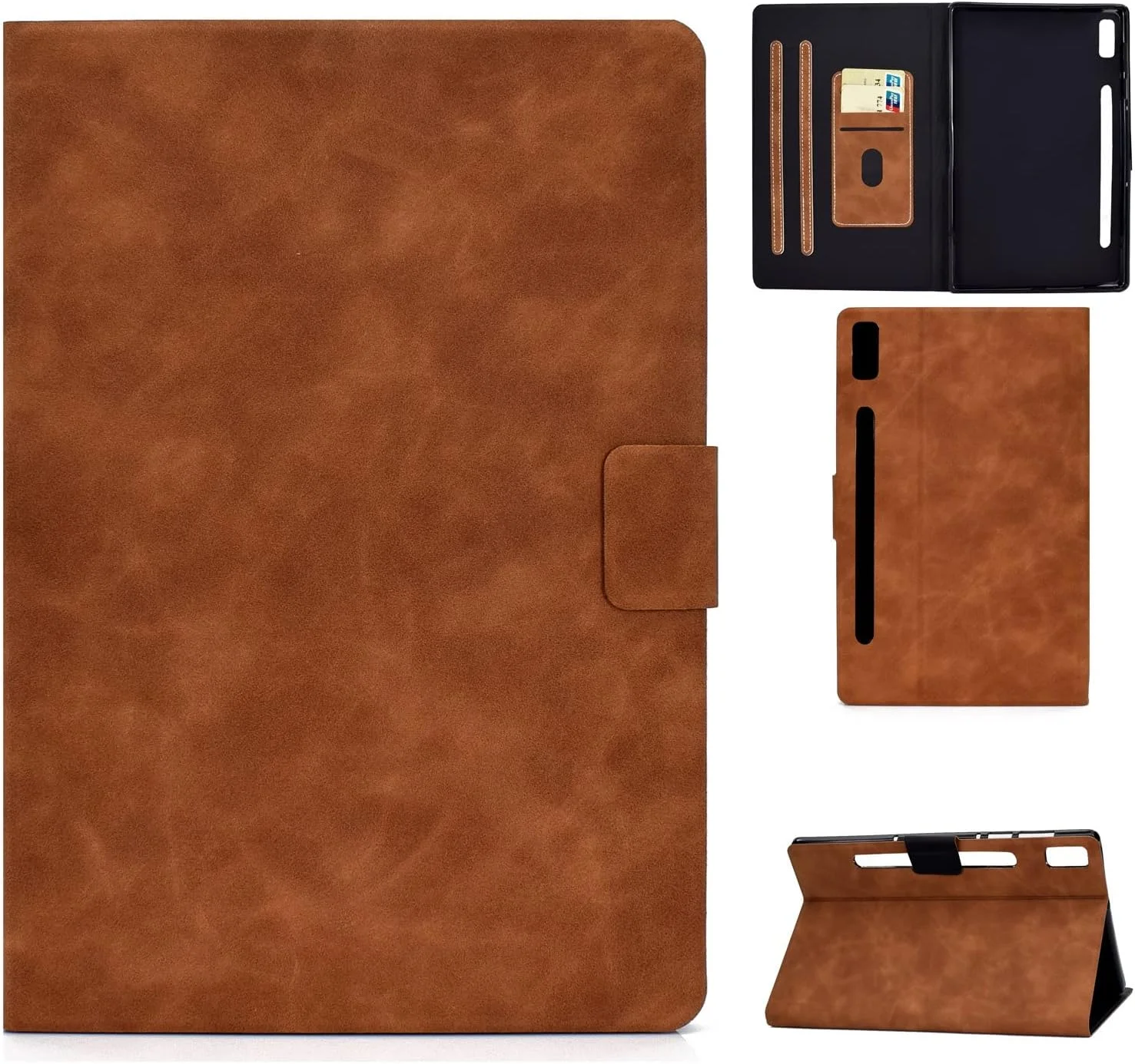 کیف چرمی تبلت مناسب برای لنوو تب P11 پرو نسل 2/پد پرو 2022، کاور فولیو تبلت 11.2 اینچی [دارای جای کارت] کاور هوشمند