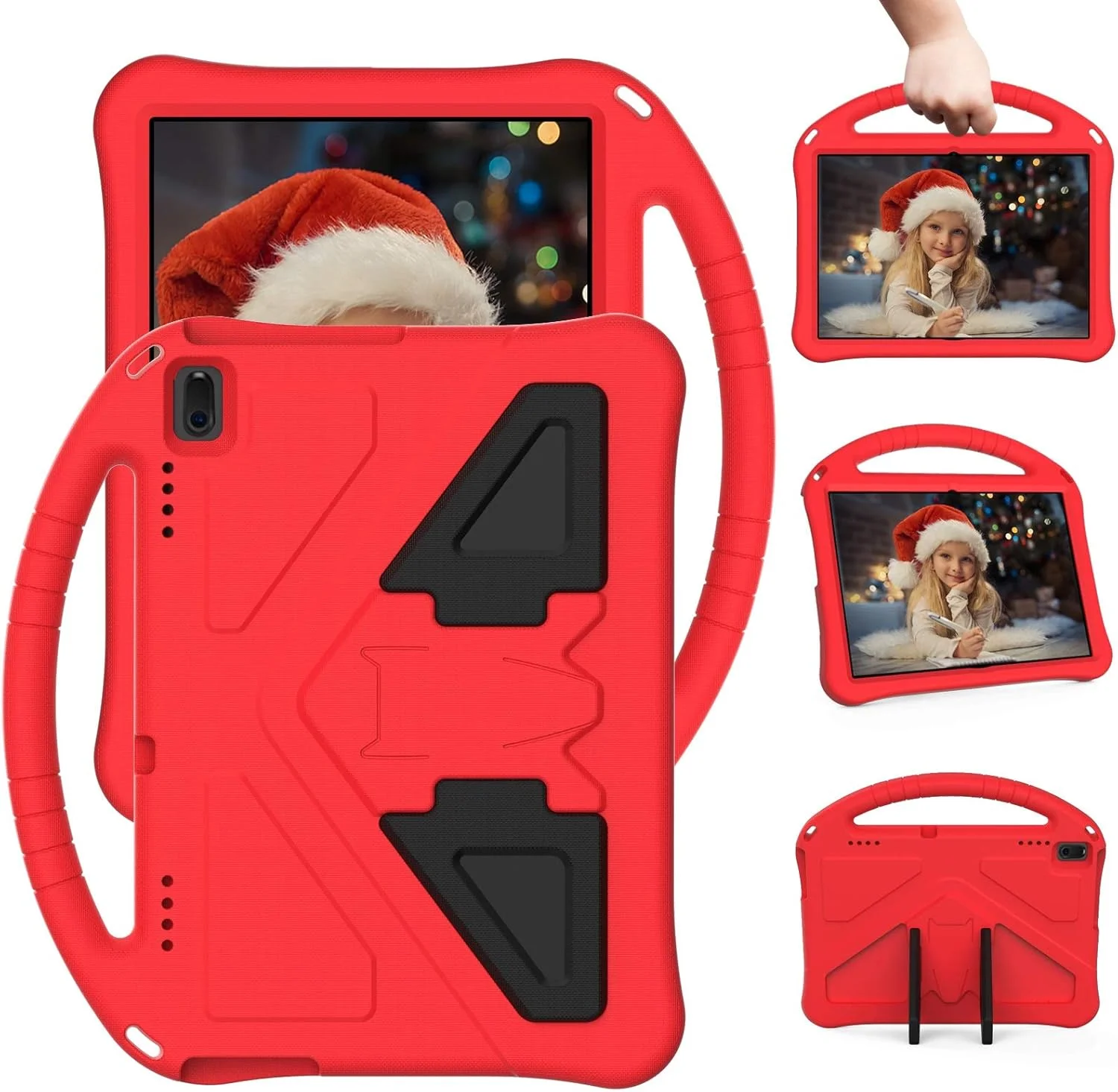 کیف تبلت کودکانه مناسب برای تبلت لنوو تب E10 TB-X104F، مناسب برای تبلت تب 4 10 TB-X304F/N، مناسب برای تب پلاس TB-X704F L V، کیف تبلت ضد آب و ضد ضربه EVA (قرمز)