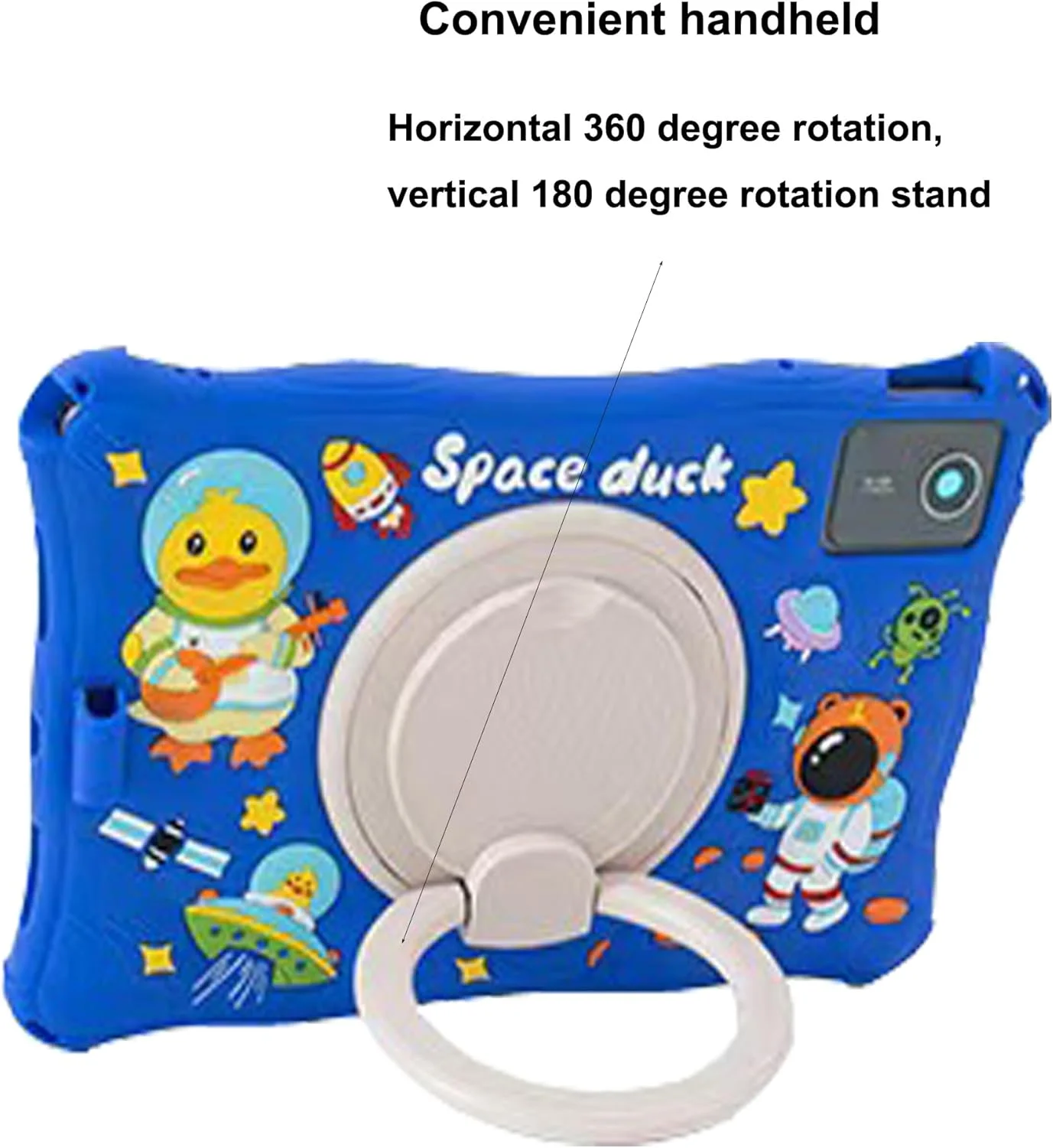 کیف تبلت برای لنوو تب M11 TB330FU 11 اینچ / لنوو پد 2024 TB331FC، کیف سیلیکونی نرم ضد استرس با پایه چرخان / نگهدارنده مداد / بند شانه / قلم برای لنوو تب M11 11 اینچ (آبی تیره)