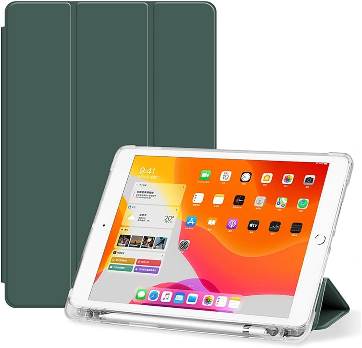 کیف تبلت مسافرتی سازگار با تبلت Lenovo Tab P11 Pro (TB-J706F/716F) 11.5 اینچی، کاور باریک TPU با قابلیت بیدار/خواب خودکار، کاور هوشمند با جای قلم، کاور ضد ضربه با محافظ پشتی شفاف
