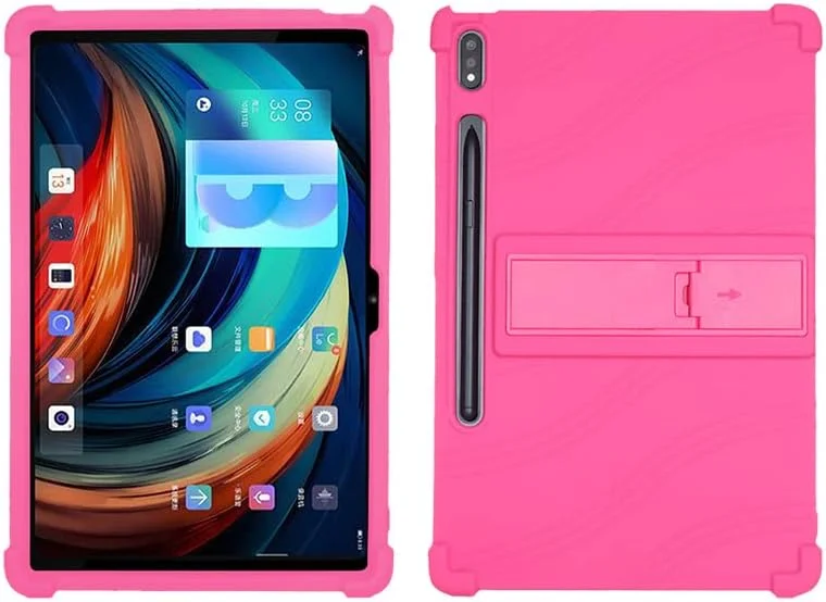 کیف محافظ تبلت QYiiD برای لنوو تب P12 پرو 12.6 اینچ TB-Q706F، کاور محافظ سبک وزن سیلیکونی نرم و ضد ضربه مناسب کودکان برای تبلت لنوو Xiaoxin Pad Pro 12.6، رز