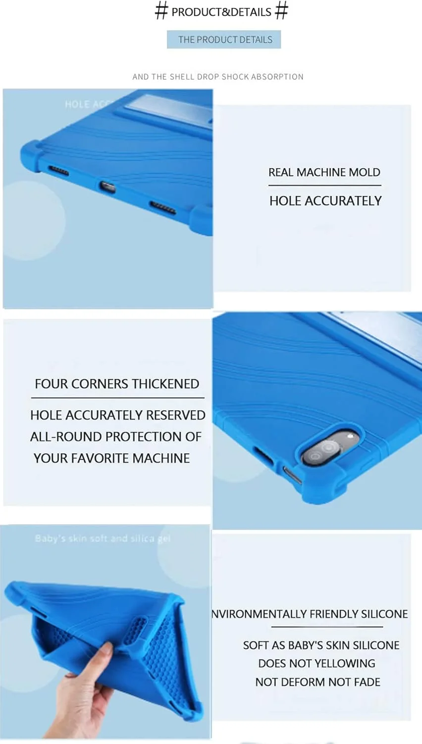 کیف محافظ تبلت QYiiD برای لنوو تب P12 پرو 12.6 اینچ TB-Q706F، کاور محافظ سبک وزن سیلیکونی نرم و ضد ضربه مناسب کودکان برای تبلت لنوو Xiaoxin Pad Pro 12.6، رز