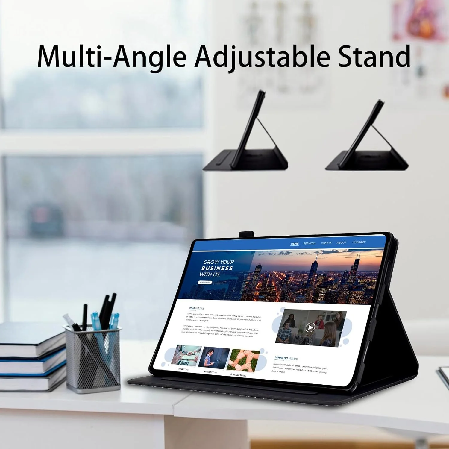 کیف Vkooer برای تبلت لنوو تب P11 (نسل دوم)/پد پلاس 2023 (11.5 اینچ)، کاور محافظ چرمی PU مدل Cube با جای قلم، دارای جیب برای تبلت لنوو تب P11 نسل 2، مشکی