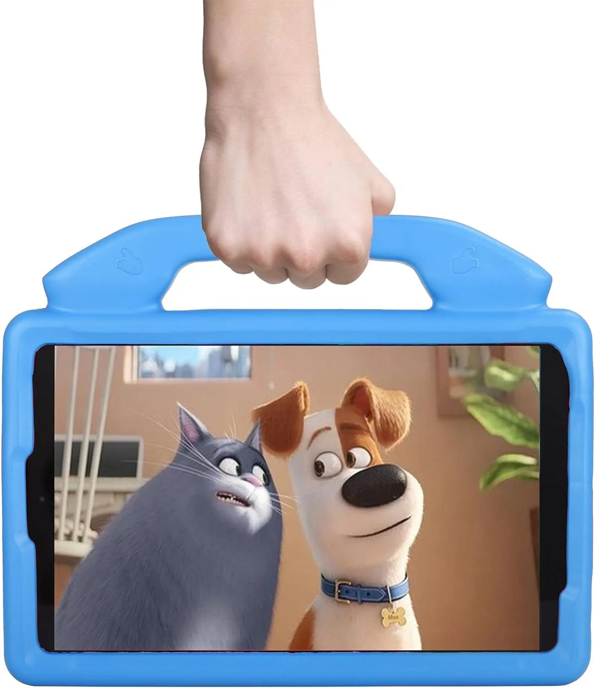 Chstls Kids Case for Lenovo Tab M10 HD 2nd Gen (TB-X306X) / Lenovo Smart Tab M10 HD 2nd Gen (TB-X306F) 10.1 Inch 2020, EVA Lightweight Durable Shockproof Handle Cute Cover with Foldable Stand - Blue