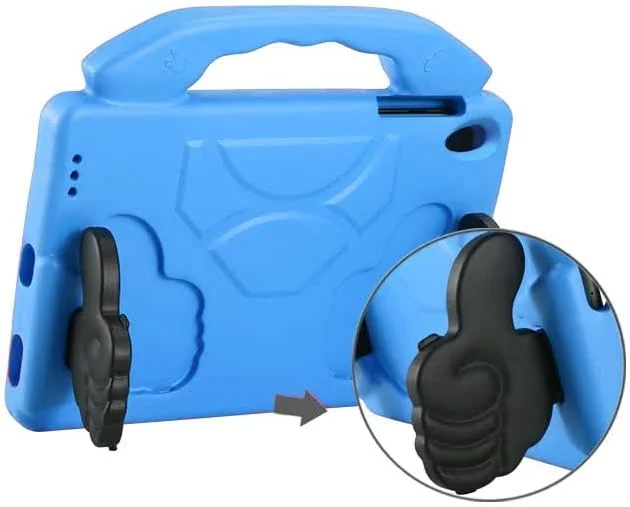 Chstls Kids Case for Lenovo Tab M10 HD 2nd Gen (TB-X306X) / Lenovo Smart Tab M10 HD 2nd Gen (TB-X306F) 10.1 Inch 2020, EVA Lightweight Durable Shockproof Handle Cute Cover with Foldable Stand - Blue