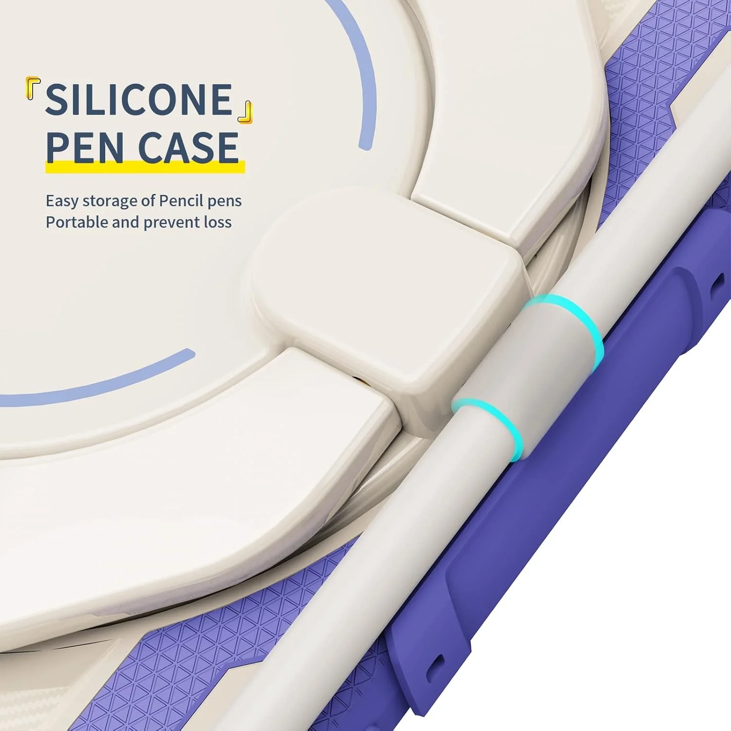 کیف تبلت مسافرتی سازگار با کودکان، مناسب برای Lenovo M10 HD (نسل دوم) 10.1 اینچ 2020 TB-306X (F)، کیف محافظ سه لایه با دسته چرخان 360 درجه