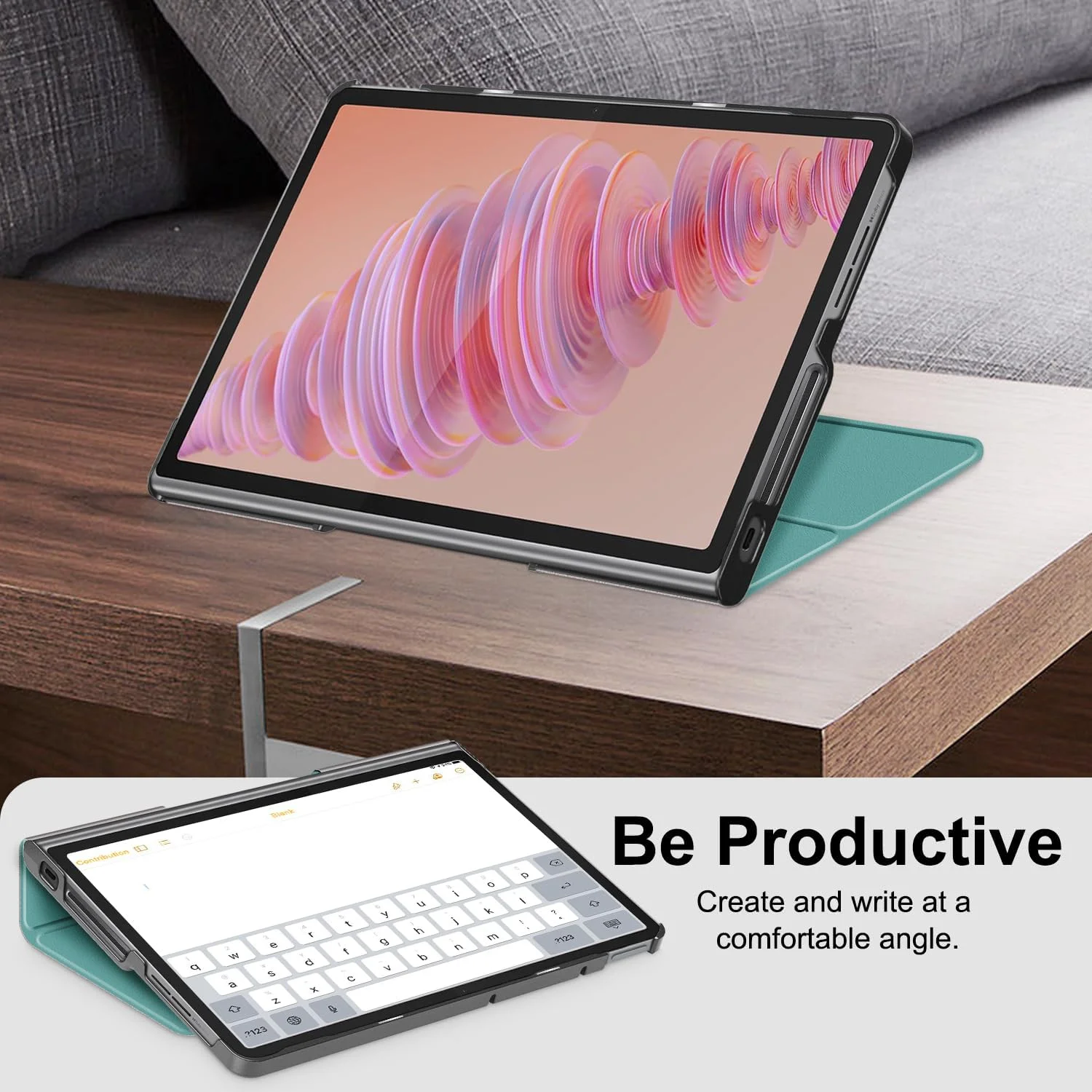 کاور آی دودائو برای تبلت لنوو تب پلاس، قاب فوق العاده نازک تبلت برای لنوو تب پلاس 11.5 اینچ 2024 مدل TB351FU، سبز تیره