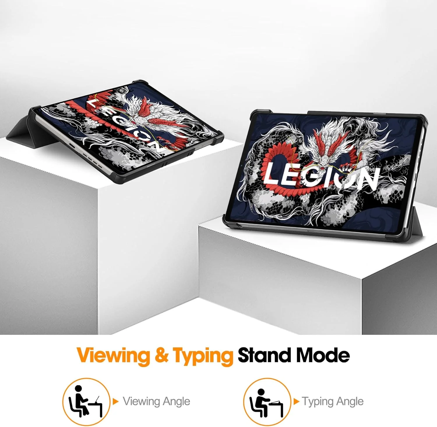 کیف تبلت RanTuo برای Lenovo Legion Y700 2025، چرم PU، سبک و نازک، ضد آب، ضد گرد و غبار، قاب محافظ ضد افتادن برای Lenovo Legion Y700 2025 (خاکستری)