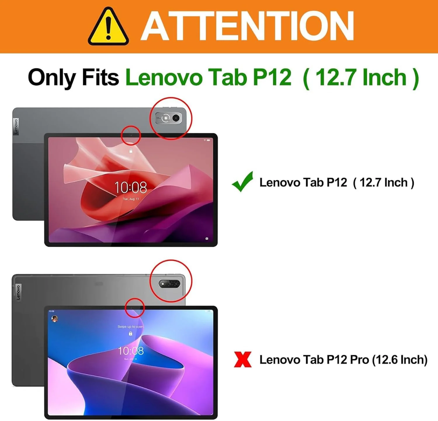 کیف محافظ تبلت لنوو تب P12 سایز 12.7 اینچ مدل 2023 به همراه جای قلم، کیف چرمی PU، کیف محافظ شیک برای تبلت لنوو تب P12، طرح بال های طلایی