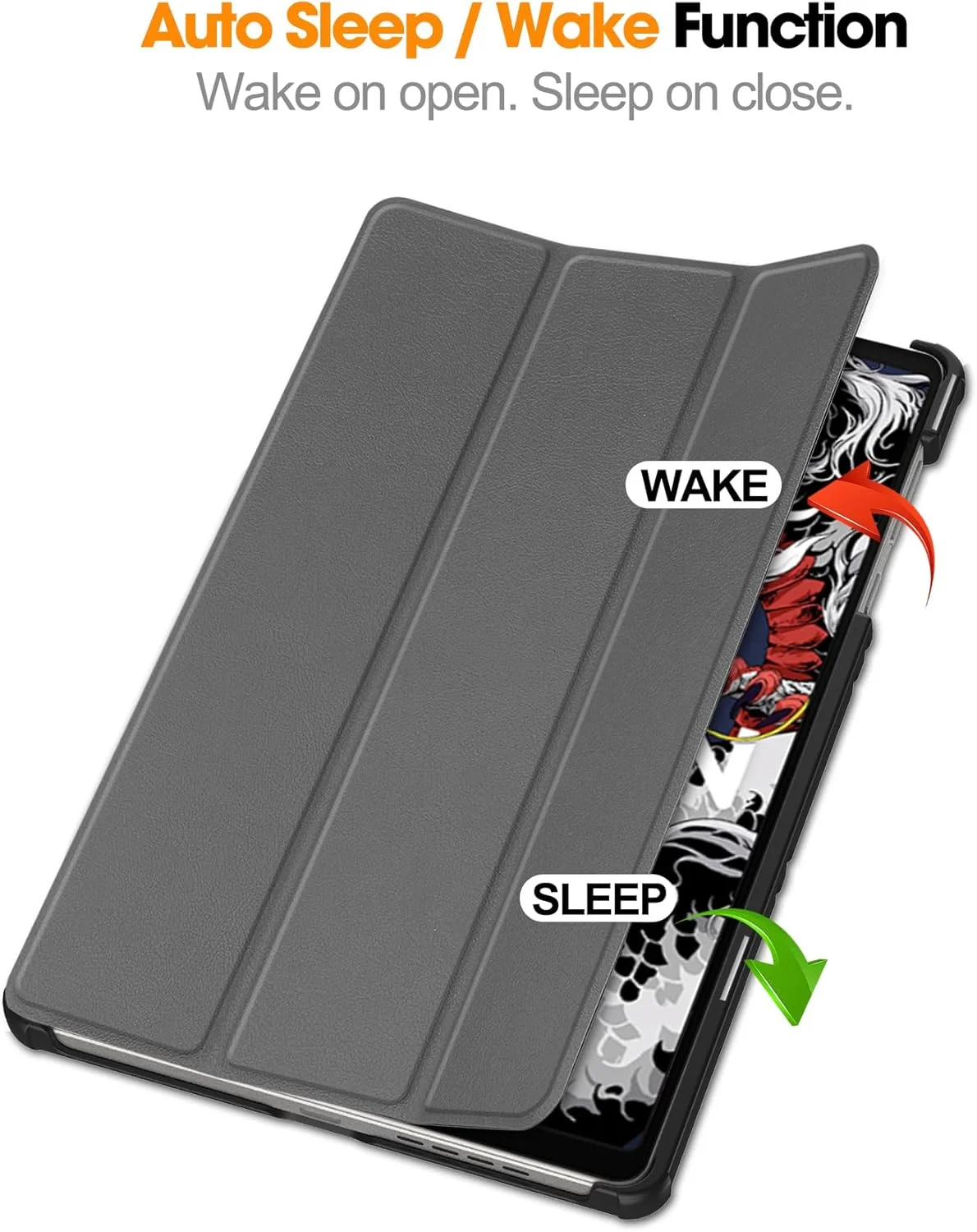 کیف تبلت RanTuo برای Lenovo Legion Y700 2025، چرم PU، سبک و نازک، ضد آب، ضد گرد و غبار، قاب محافظ ضد افتادن برای Lenovo Legion Y700 2025 (خاکستری)