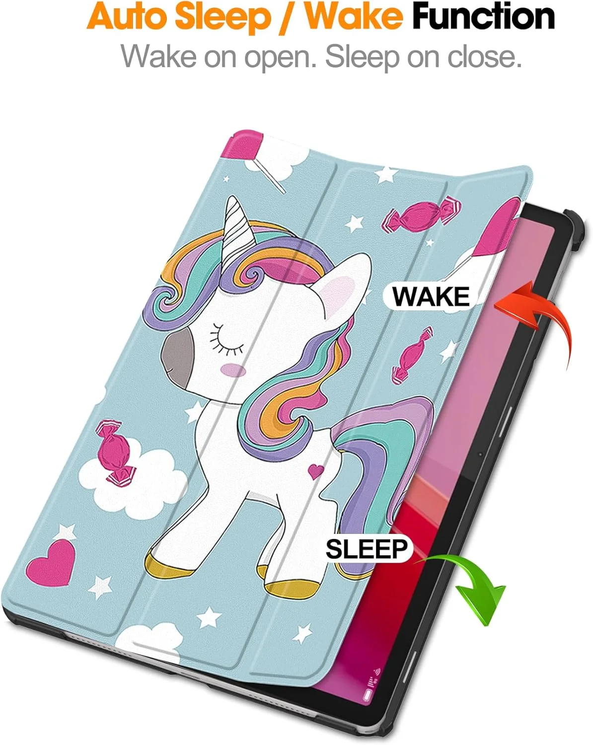 کیف تبلت RanTuo برای لنوو تب M11، چرم PU، سبک و نازک، ضد آب، ضد گرد و غبار، محافظ ضد افتادن برای لنوو تب M11. (تک شاخ)