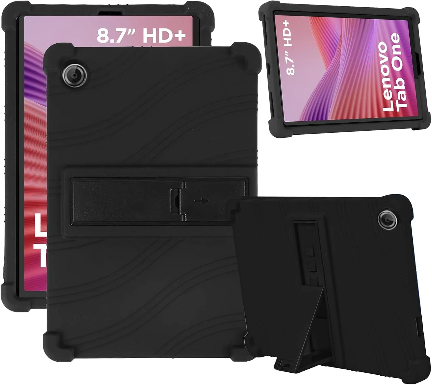 قاب تبلت CONAPIKA برای لنوو تب وان/تب K9، قاب تبلت سیلیکونی نرم و فوق العاده نازک و ضد لغزش با پایه قابل تنظیم، ایربگ، محافظت در برابر سقوط، ضد ضربه و مقاوم در برابر افتادن