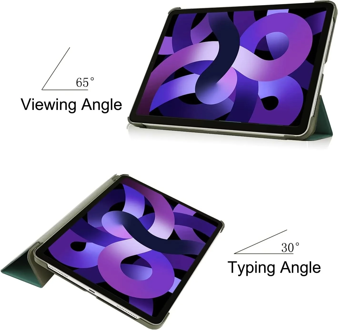 کیف تبلت RanTuo برای Lenovo Yoga Pad Pro، چرم PU، سبک و نازک، ضد آب، ضد گرد و غبار، کیف محافظ ضد افتادن برای Lenovo Yoga Pad Pro. (سبز تیره)