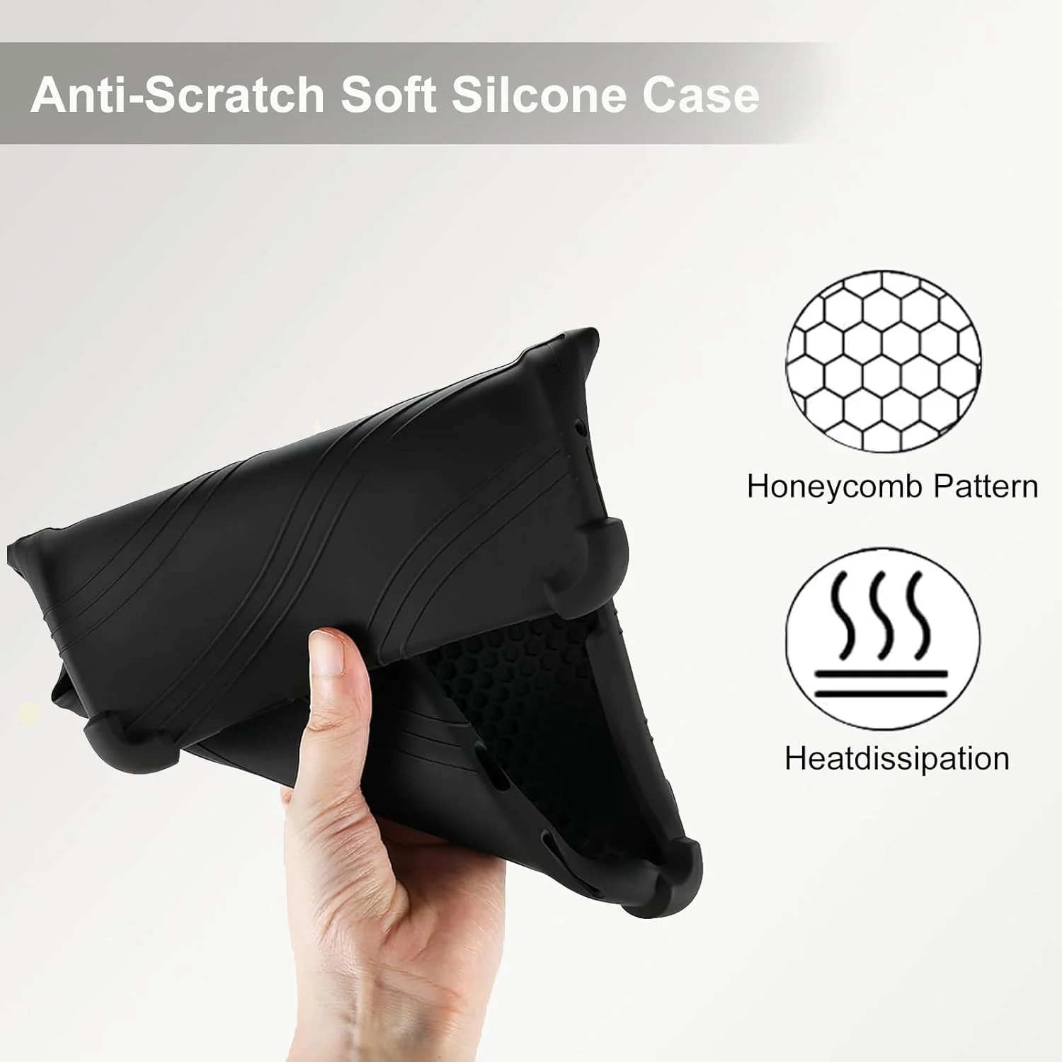 قاب تبلت CONAPIKA برای لنوو تب وان/تب K9، قاب تبلت سیلیکونی نرم و فوق العاده نازک و ضد لغزش با پایه قابل تنظیم، ایربگ، محافظت در برابر سقوط، ضد ضربه و مقاوم در برابر افتادن