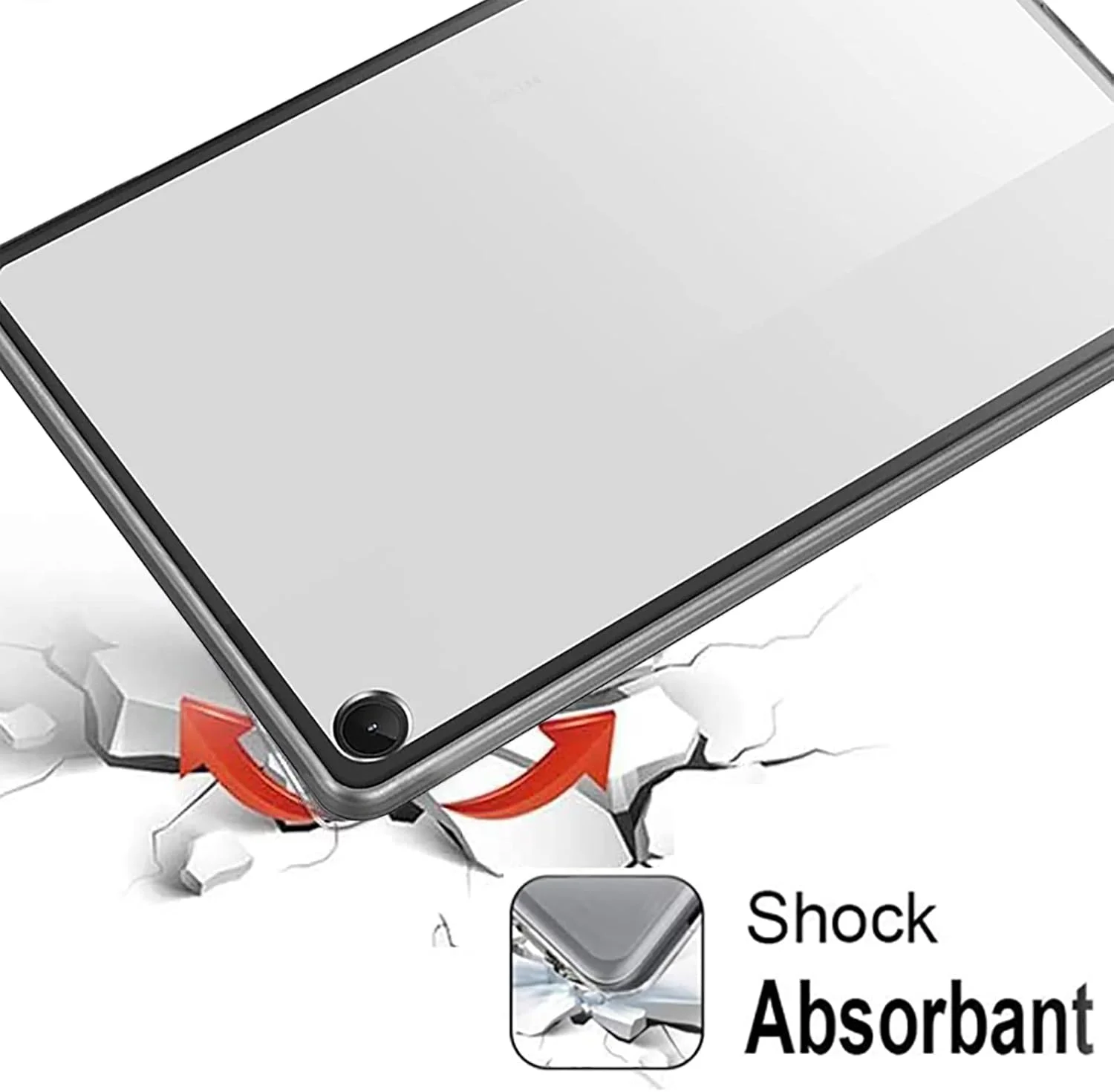 کاور محافظ GMUJIAO سازگار با تبلت Lenovo Tab M8 نسل 4 (TB-300FU)، سیلیکونی نرم چرمی TPU ضد ضربه سبک وزن محافظ-مات شفاف