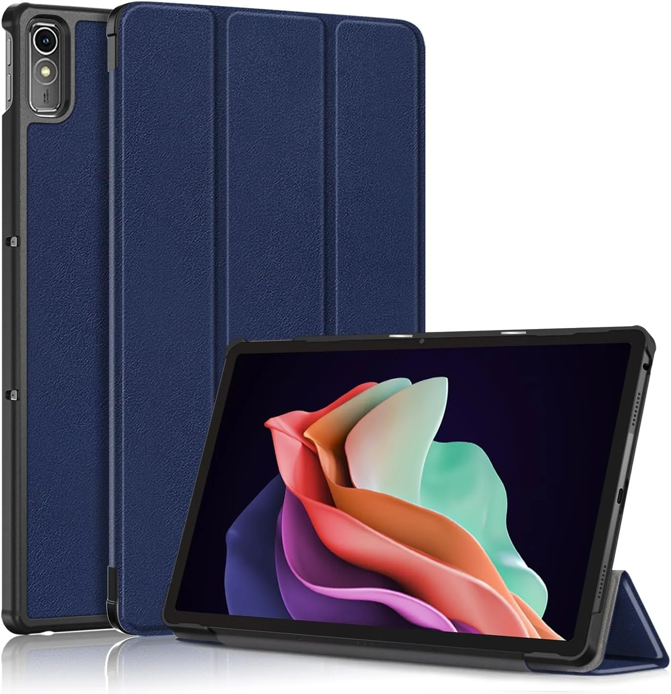 کیف تبلت مسافرتی سازگار با تبلت Lenovo Tab P11 (نسل دوم) TB-350 11.5 اینچی، کیف تبلت هوشمند سه تایی، فوق العاده باریک و سبک وزن با پوشش پشتی سخت رایانه شخصی، پوشش فولیو، خودکار