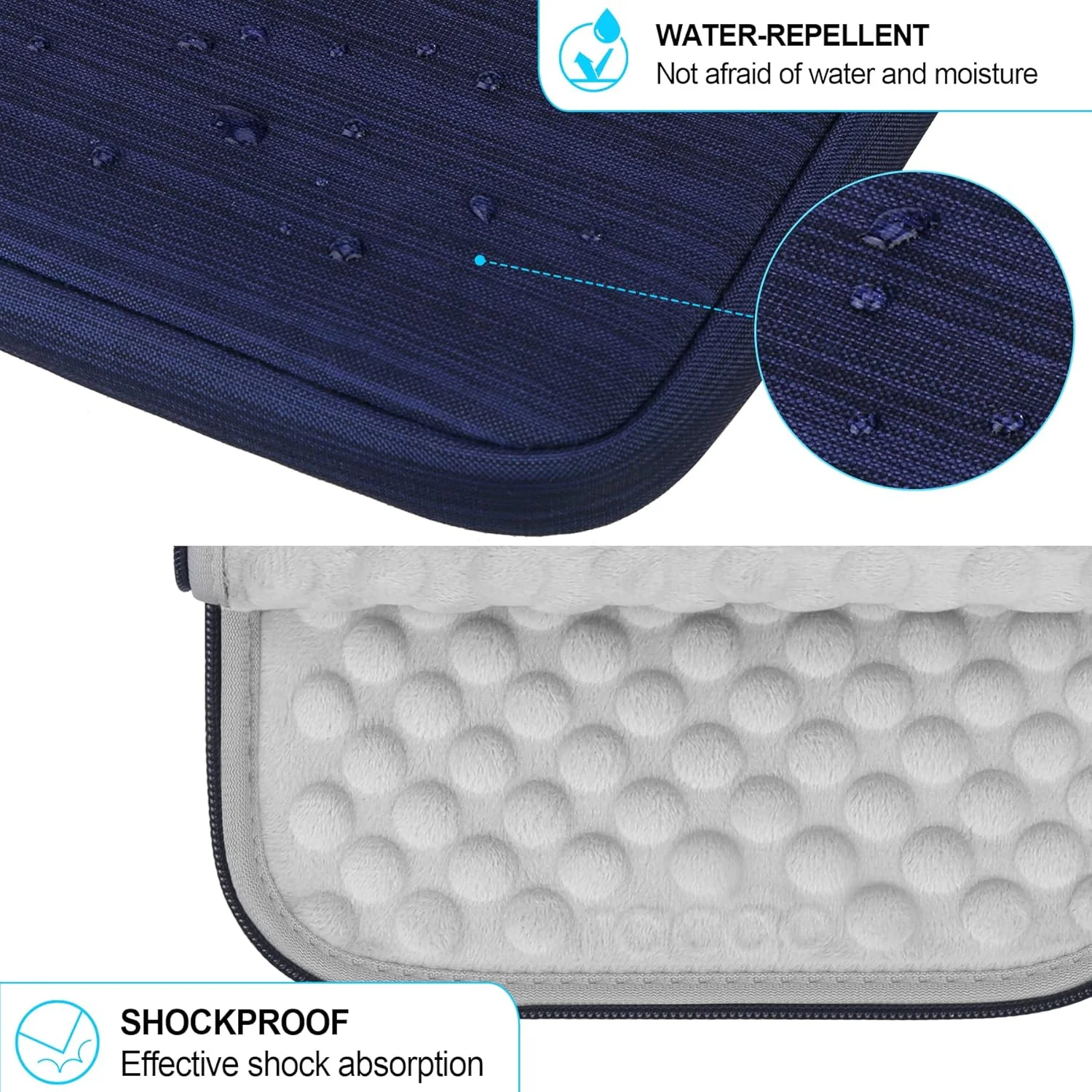 کیف محافظ تبلت Lacdo مناسب برای آیپد 11 اینچی A16 | آیپد ایر 11 اینچی M3 M2 | آیپد پرو 11 اینچی M4 | آیپد 10.9 اینچی | آیپد 10.2 اینچی | آیپد ایر 10.9 اینچی | آیپد پرو 10.5 اینچی | کیف محافظ 11 اینچی سامسونگ گلکسی تب A9+، آبی