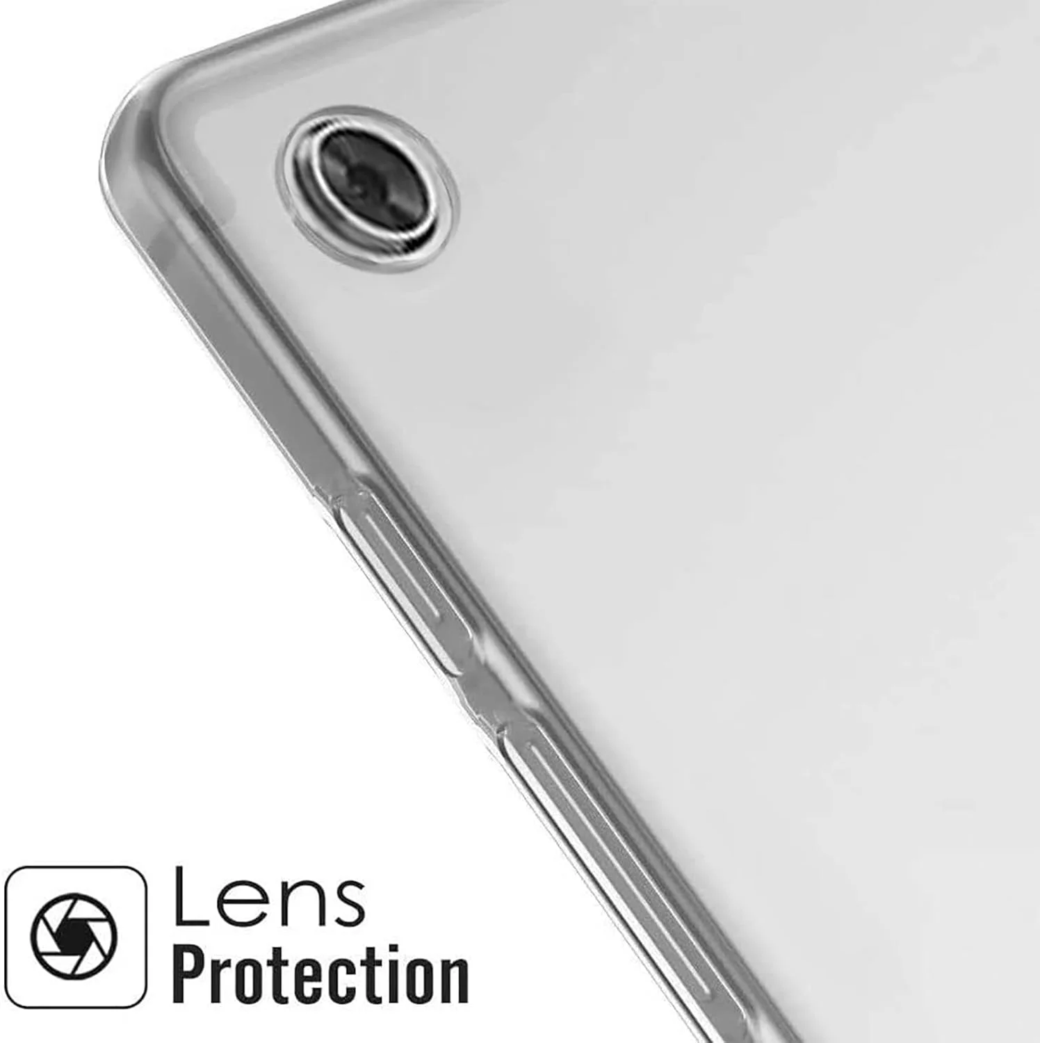 کاور محافظ GMUJIAO سازگار با تبلت Lenovo Tab M8 نسل 4 (TB-300FU)، سیلیکونی نرم چرمی TPU ضد ضربه سبک وزن محافظ-مات شفاف