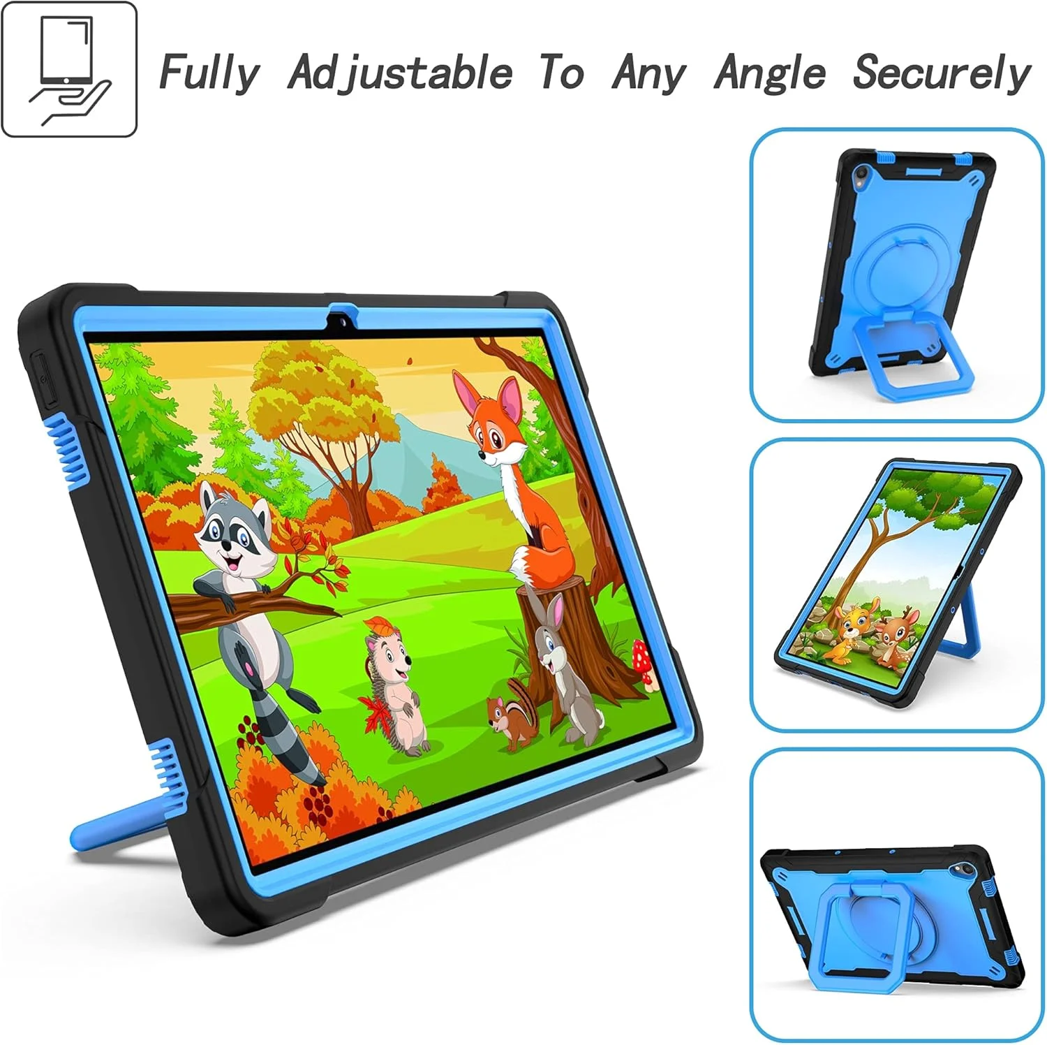 کیف تبلت Fegishilly سازگار با کیف Lenovo Tab P11، محافظ تبلت کودکانه با پایه برای Lenovo P11 TB-J606F (طلایی رز)