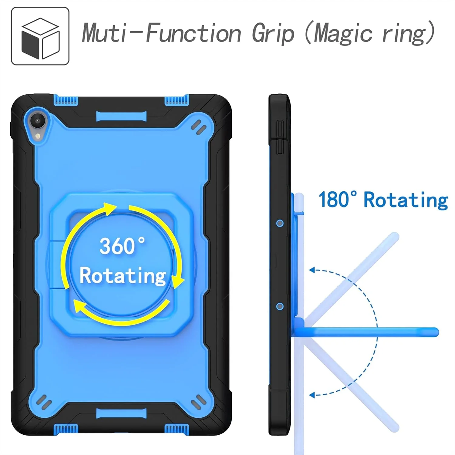 کیف تبلت Fegishilly سازگار با کیف Lenovo Tab P11، محافظ تبلت کودکانه با پایه برای Lenovo P11 TB-J606F (طلایی رز)