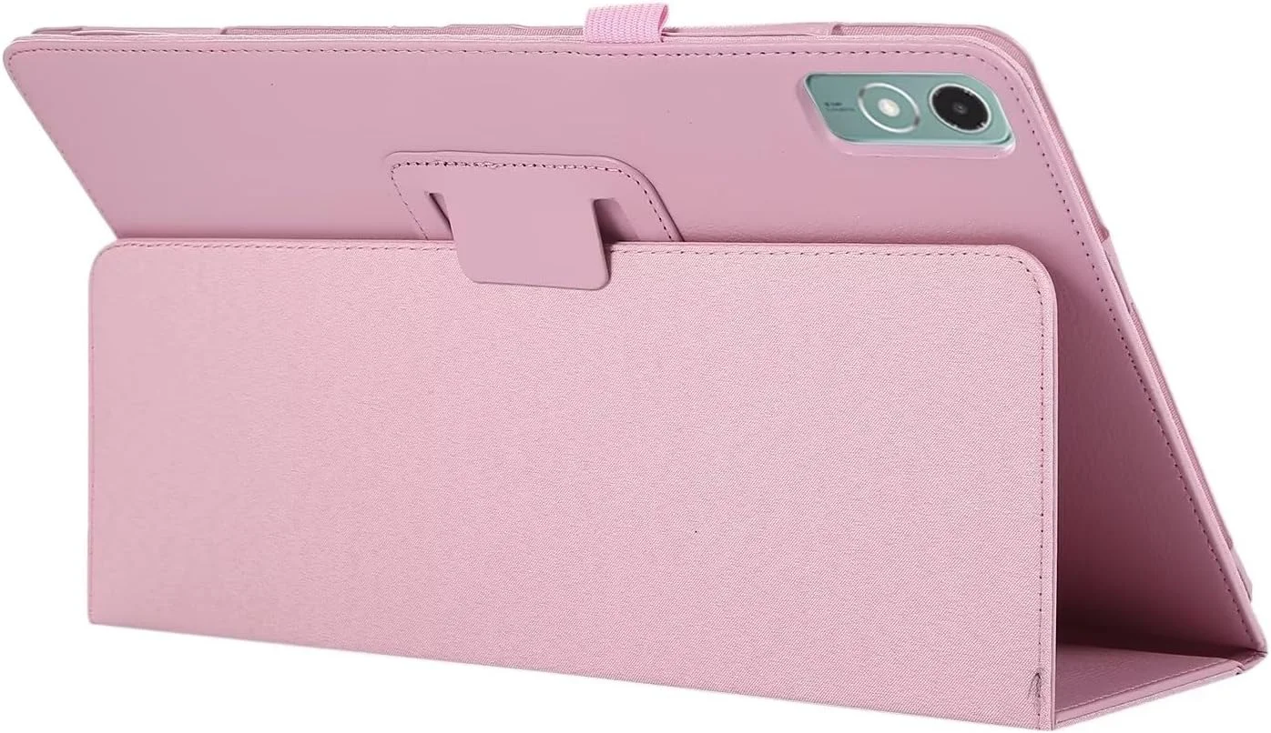 کیف محافظ تبلت مناسب برای لنوو تب P12 (12.7 اینچ) TB-370 /TB-371، محافظ تاشو باریک، جلد پشتی ضد ضربه با نگهدارنده (صورتی)
