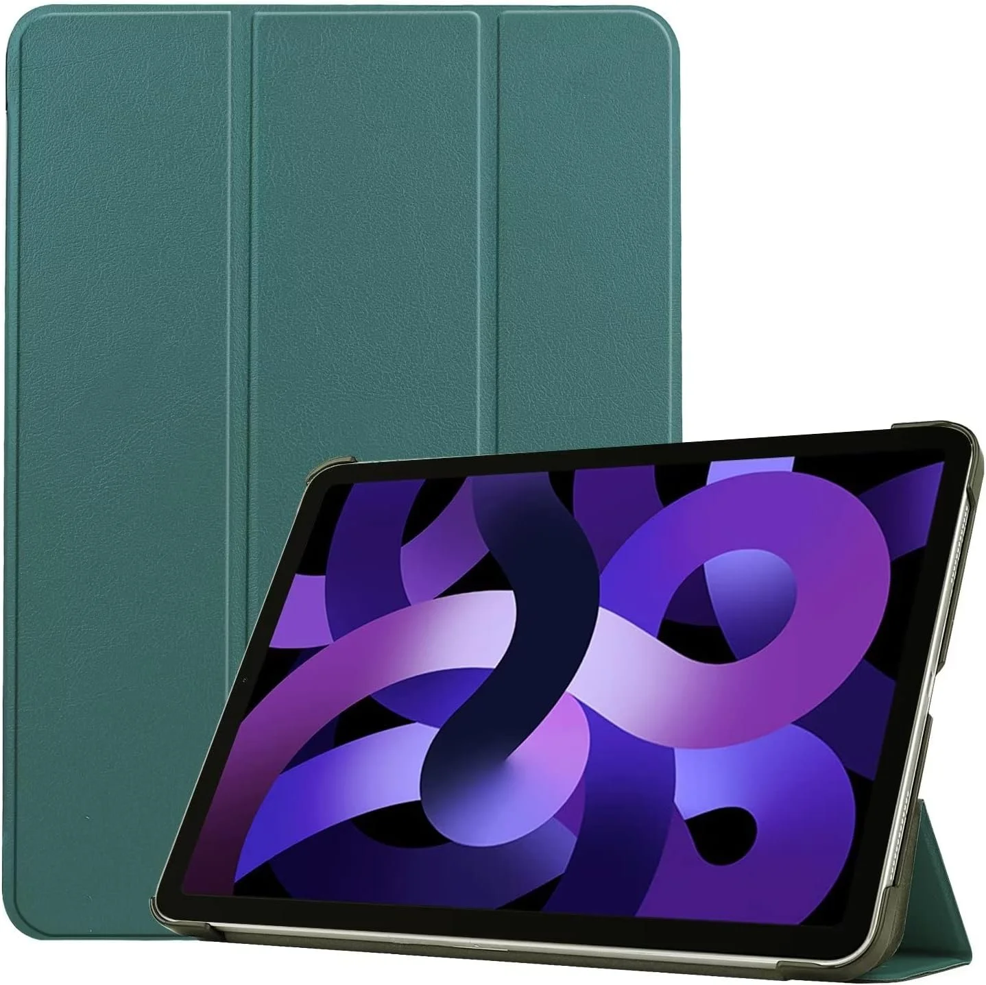 کیف تبلت RanTuo برای Lenovo M10 Plus، چرم PU، سبک و نازک، ضد آب، ضد گرد و غبار، قاب محافظ ضد افتادن برای Lenovo M10 Plus. (سبز تیره)