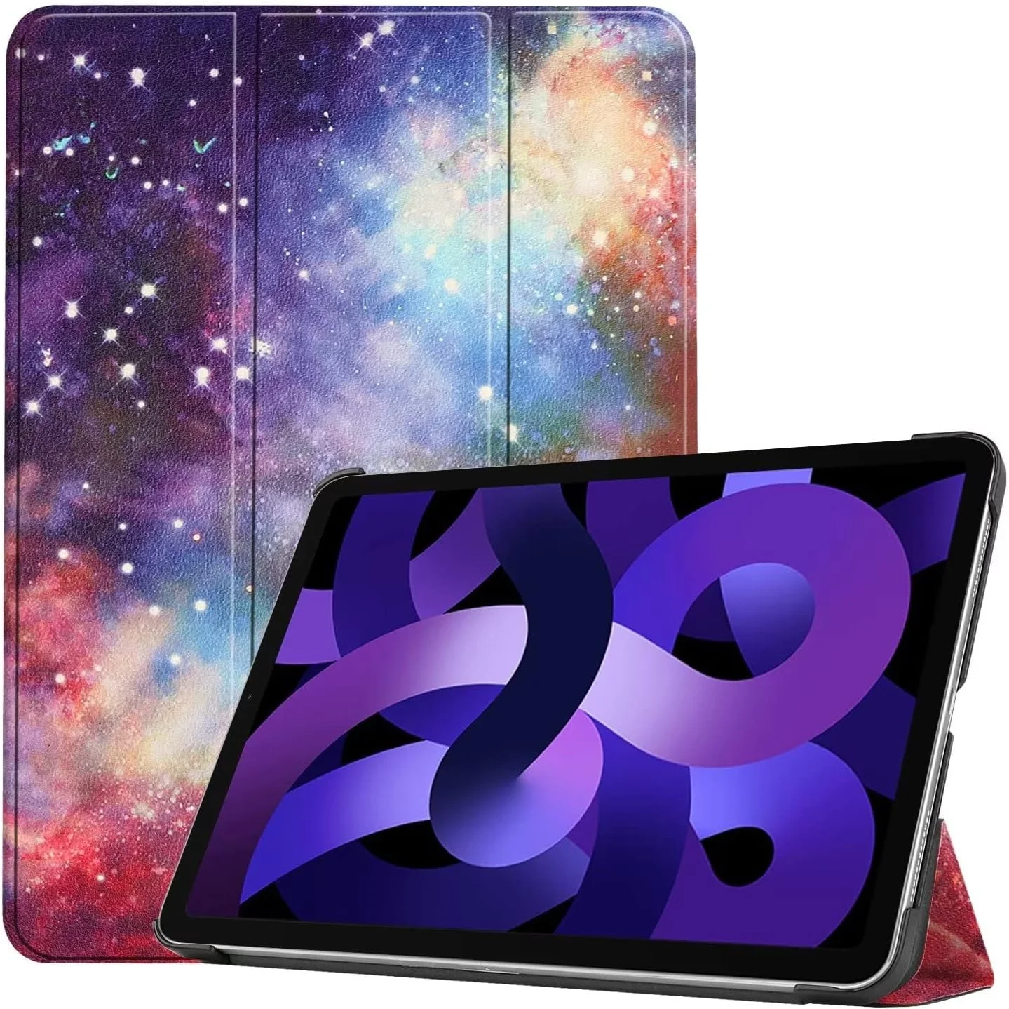 کیف تبلت RanTuo برای لنوو تب M8 (FHD)، چرم PU، سبک و نازک، ضد آب، ضد گرد و غبار، قاب محافظ ضد افتادن برای لنوو تب M8 (FHD). (کهکشان)