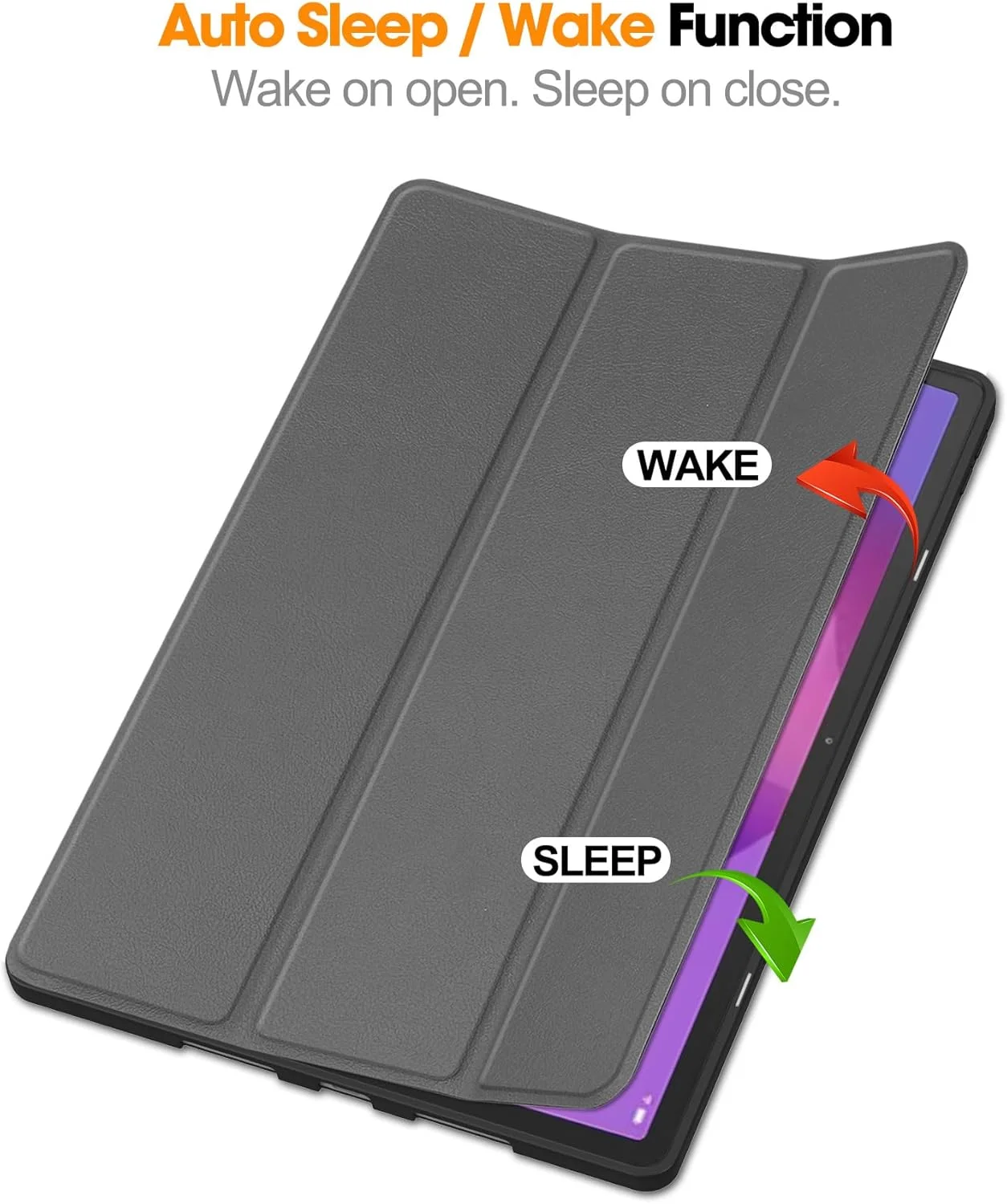 کاور تبلت Gruattreay برای لنوو Idea Tab Pro 12.7 اینچ 2025، کاور هوشمند سه تایی تبلت، با جای قلم، پایه چند منظوره، عملکرد خواب/بیدار شدن خودکار، کاور ضد ضربه و ضد سقوط (خاکستری)