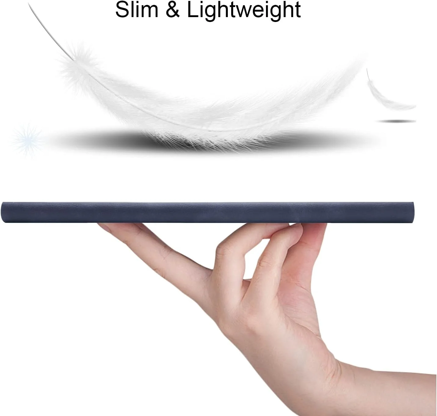 کیف تبلت تاشو مسافرتی XNCVBD برای Lenovo M10 FHD Plus 10 اینچی TB-X606F، کیف محافظ باریک و هوشمند با عملکرد خواب و بیداری خودکار (آبی)