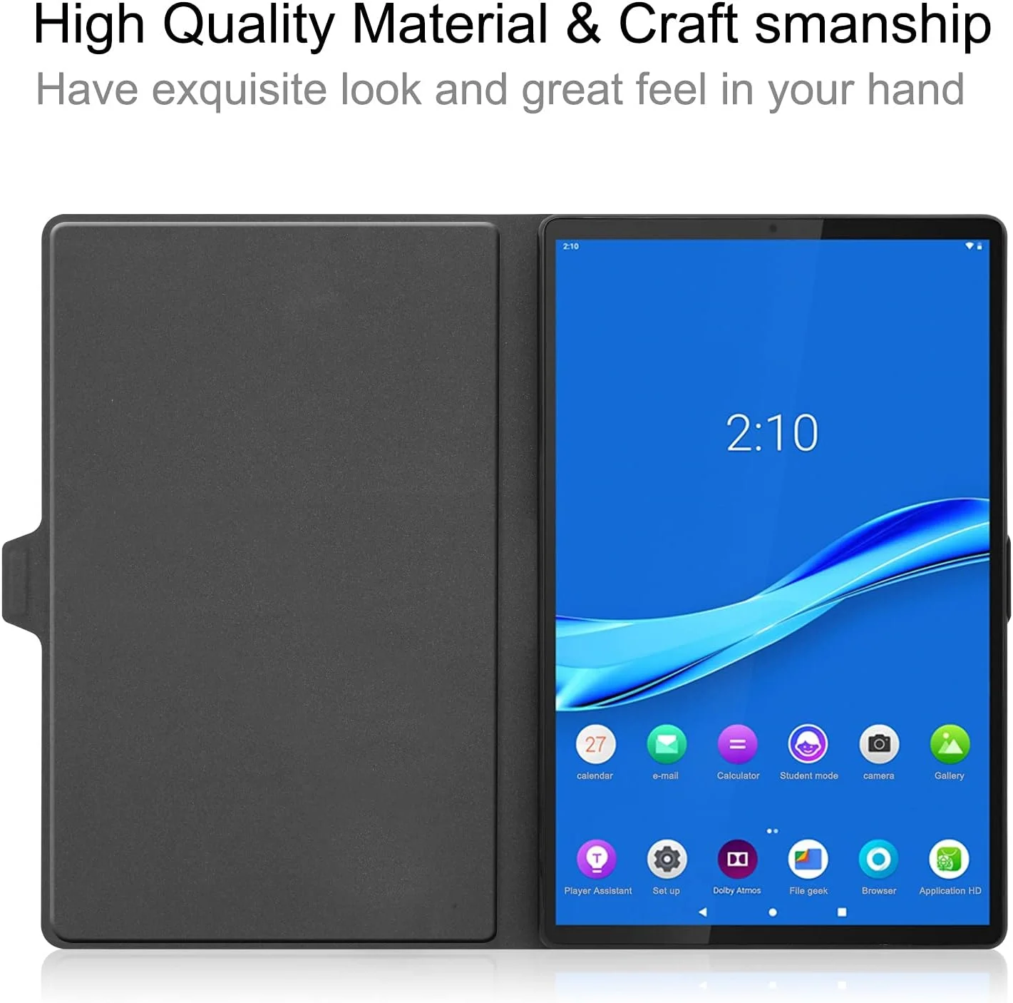 کیف تبلت تاشو مسافرتی XNCVBD برای Lenovo M10 FHD Plus 10 اینچی TB-X606F، کیف محافظ باریک و هوشمند با عملکرد خواب و بیداری خودکار (آبی)