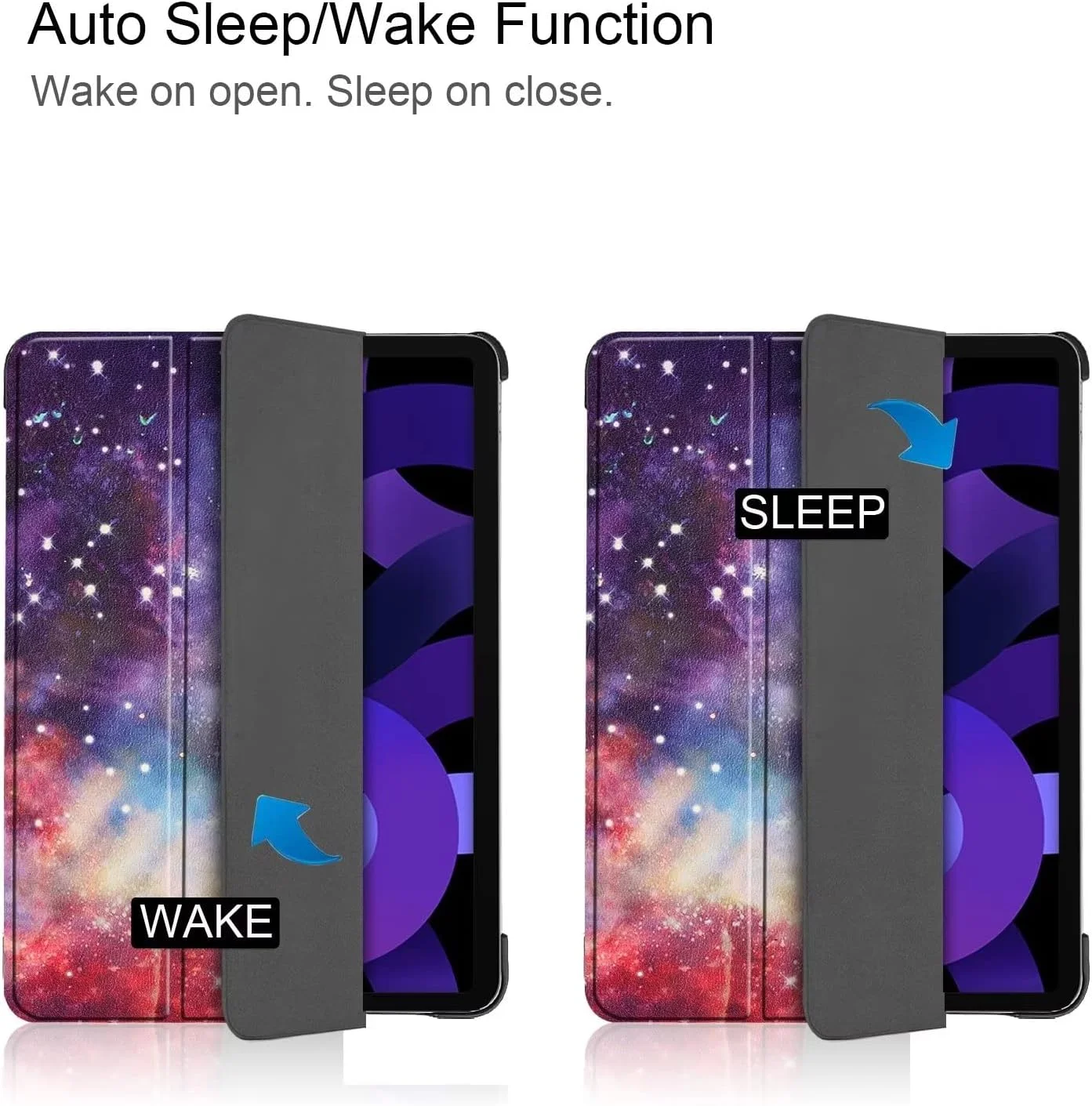 کیف تبلت RanTuo برای لنوو تب M8 (FHD)، چرم PU، سبک و نازک، ضد آب، ضد گرد و غبار، قاب محافظ ضد افتادن برای لنوو تب M8 (FHD). (کهکشان)
