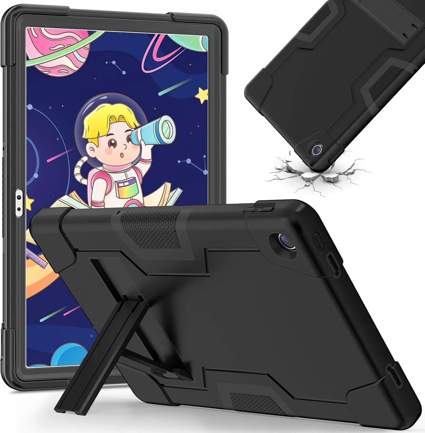 کیف محافظ تبلت مناسب برای تبلت لنوو تب M10 پلاس (نسل سوم) 10.6 اینچی TB-125F/128F (2022)، کیف سیلیکونی تبلت با پایه نگهدارنده، محافظ بادوام