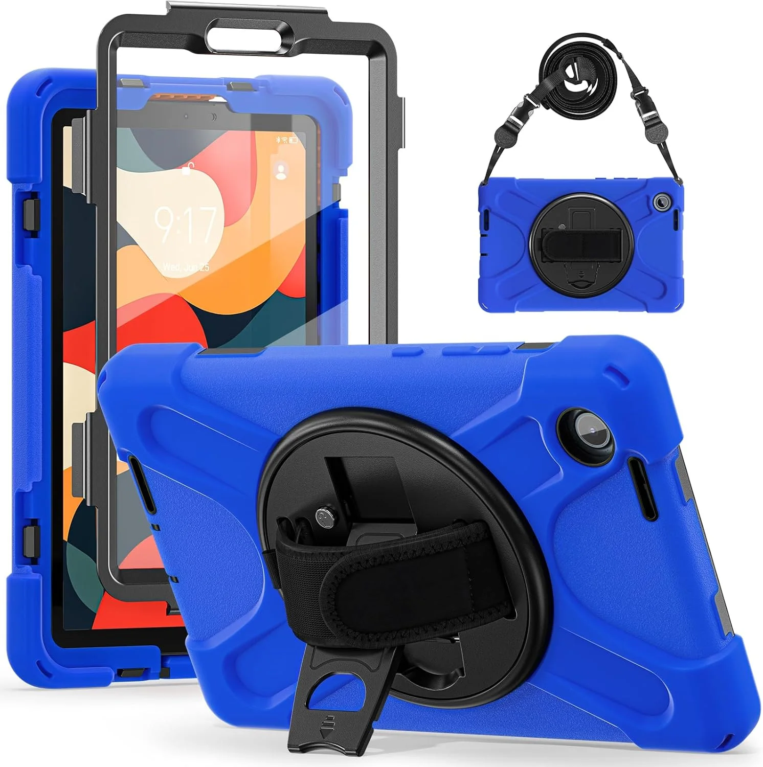 کاور محافظ Cxzaqwer برای تبلت لنوو تب وان 8.7 اینچ 2025، تب K9 (TB305XU/TB305FU)، کاور ضد ضربه با استاندارد نظامی به همراه محافظ صفحه نمایش، بند مچی، کیف قلم و بند شانه - سرمه ای کاور محافظ Cxzaqwer برای تبلت لنوو تب وان 8.7 اینچ 2025، تب K9 (TB305XU/TB305FU)، کاور ضد ضربه با استاندارد نظامی به همراه محافظ صفحه نمایش، بند مچی، کیف قلم و بند شانه - سرمه ای