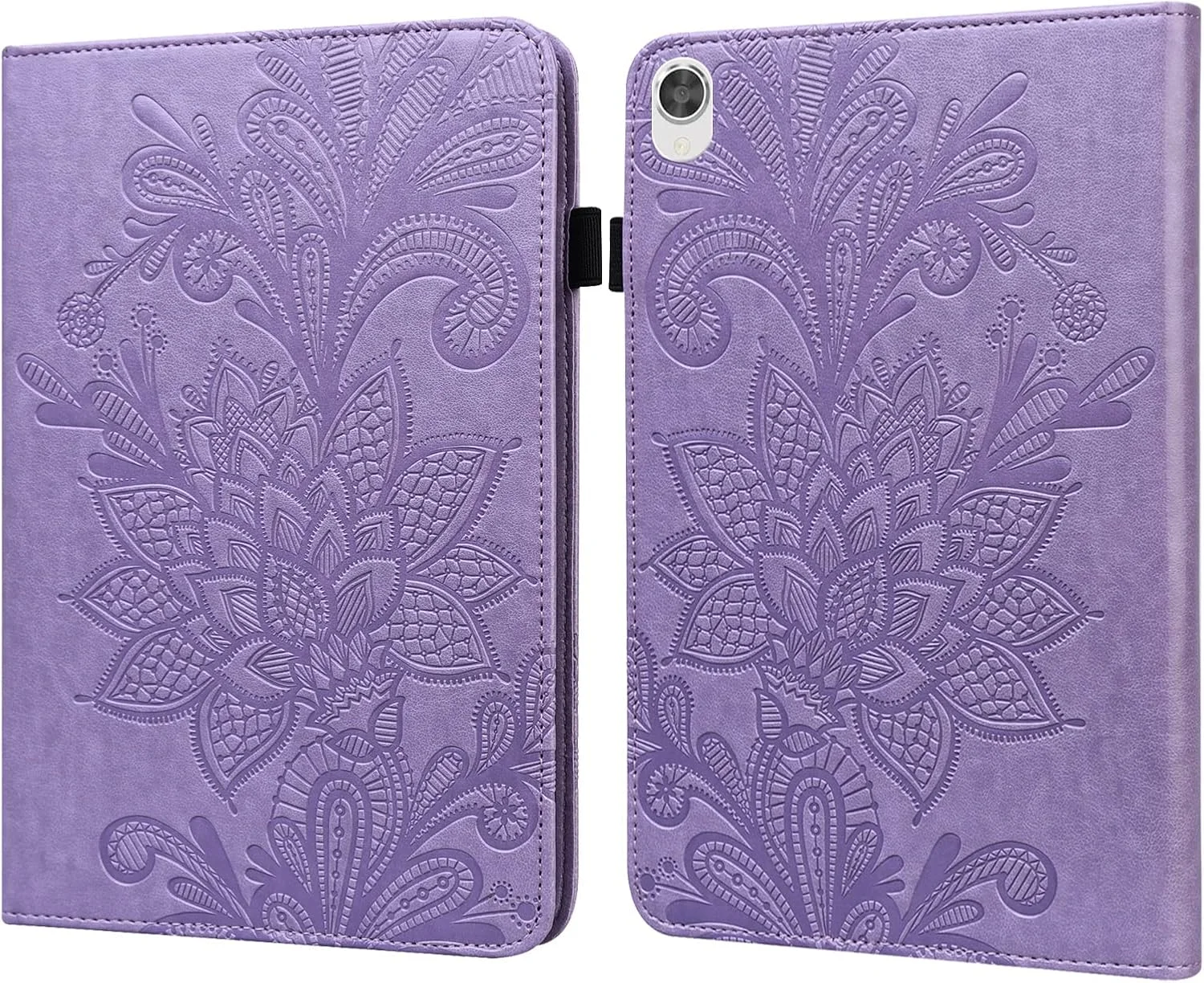 کیف چرمی تبلت مسافرتی سازگار با Lenovo M8 FHD TB-8705F/TB-8705N HD TB-8505X/F، کیف تبلت PC با براکت، دارای جای کارت، پوشش محافظ PU مقاوم در برابر ضربه