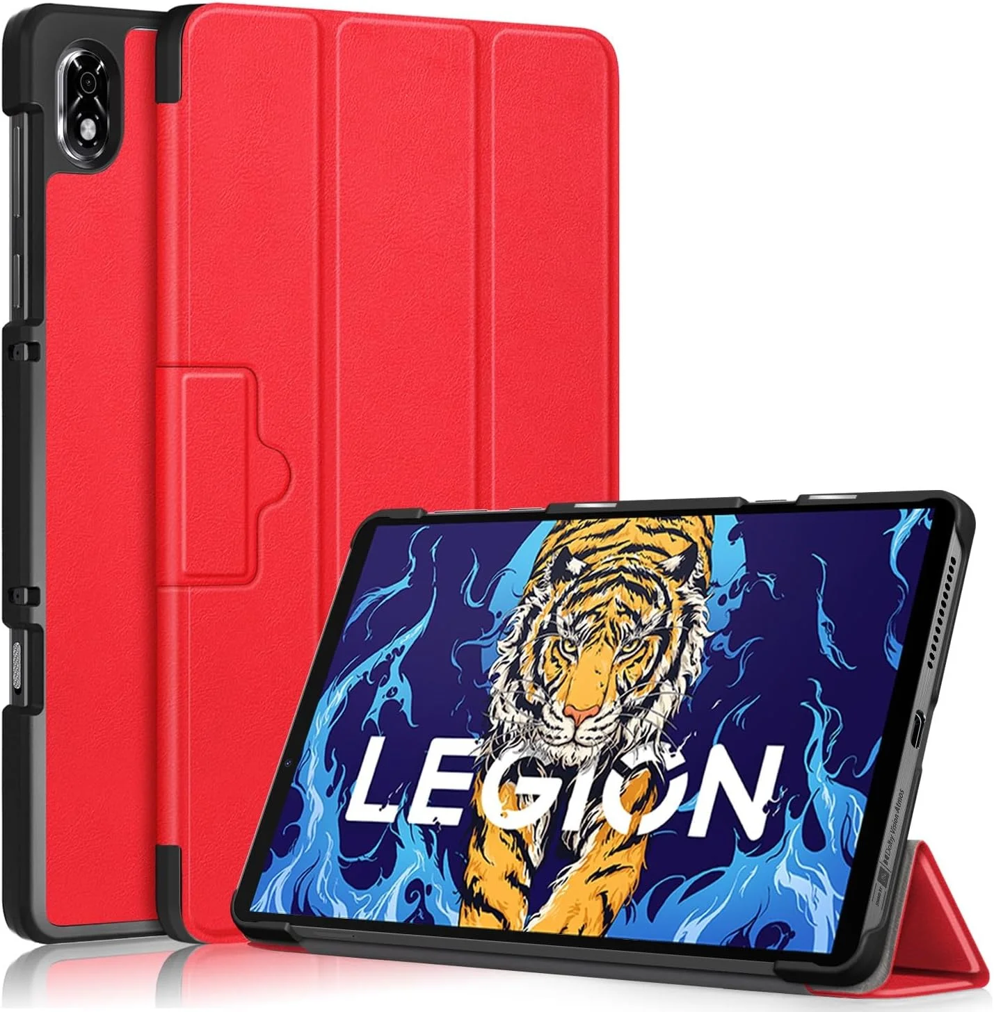 کیف تبلت مسافرتی سازگار با لنوو لژیون Y700 8.8 اینچی، کیف تبلت هوشمند سه تایی، کیف پایه فوق العاده نازک و سبک وزن با روکش سخت PC، روکش فولیو، کیف تبلت با قابلیت خواب/بیداری خودکار