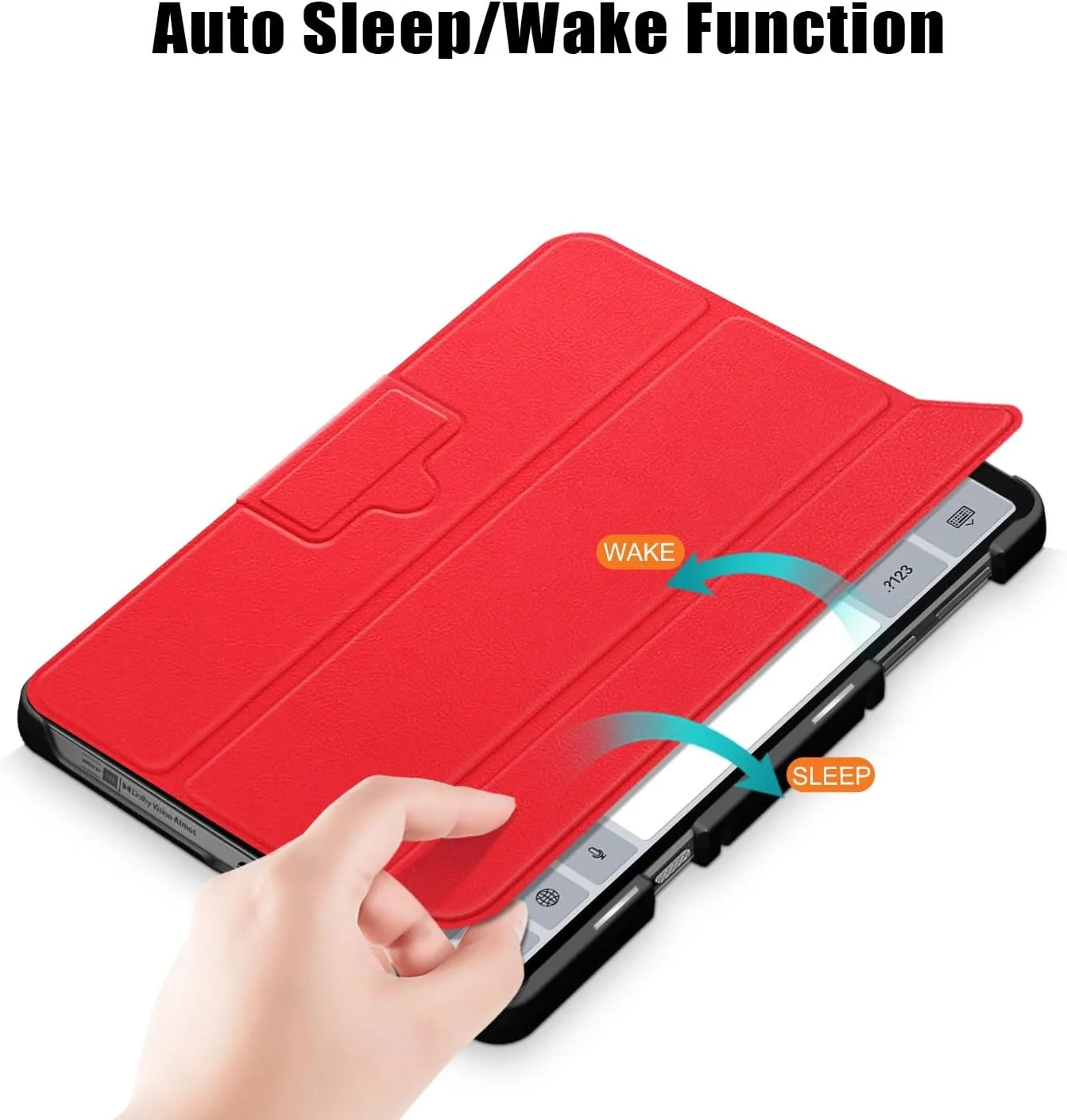کیف تبلت مسافرتی سازگار با لنوو لژیون Y700 8.8 اینچی، کیف تبلت هوشمند سه تایی، کیف پایه فوق العاده نازک و سبک وزن با روکش سخت PC، روکش فولیو، کیف تبلت با قابلیت خواب/بیداری خودکار