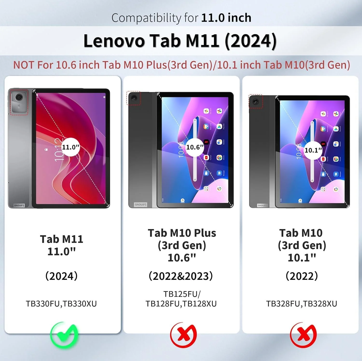 کیف محافظ تبلت 11 اینچی Lenovo Tab M11 2024 مدل YiChZhe با جای قلم و کارت، جلد چرمی PU طرح برج پروانه، سازگار با Lenovo M11 TB330
