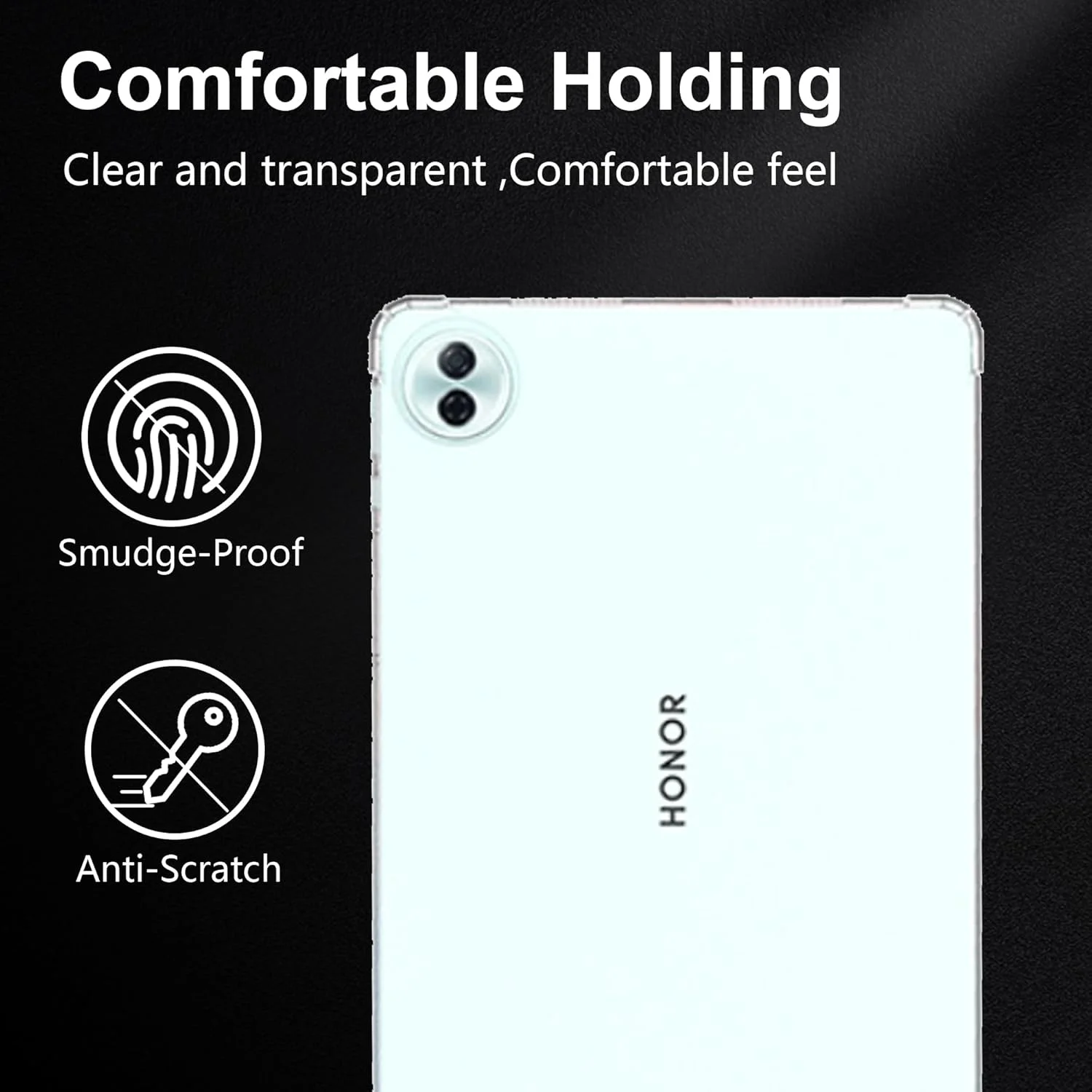 کاور سیلیکونی zZjoOoj برای تبلت آنر پد 10 / لنوو آیدیا تب پلاس 12.1 اینچی، کاور محافظ فوق العاده نازک و سبک، کاور محافظ تبلت TPU نرم و نازک ضد ضربه (شفاف)