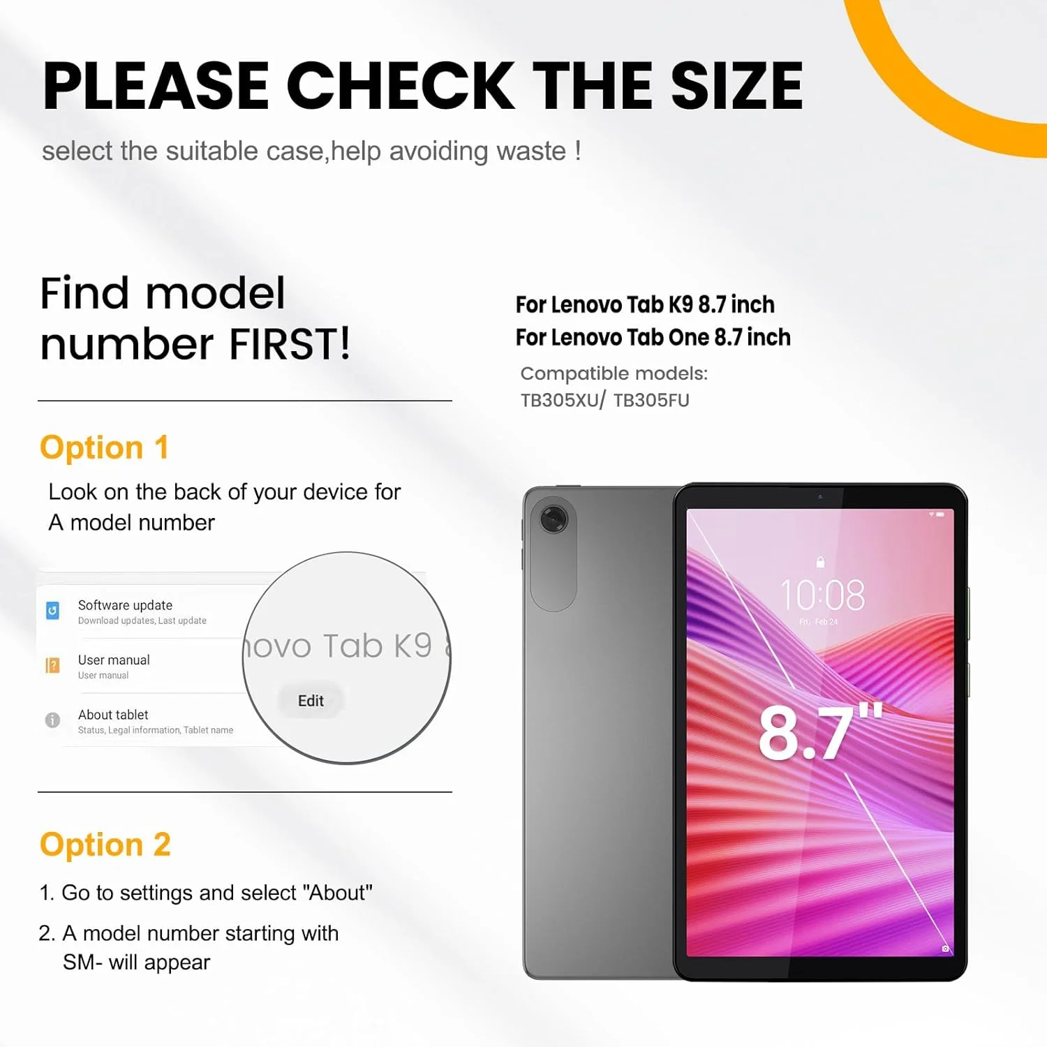 کیف تبلت تایم سیتی برای لنوو تب K9/ تب One 8.7 اینچ 2025 (TB305XU/ TB305FU)، محافظت ضد ضربه با پایه چرخان 360 درجه و بند شانه و محافظ صفحه نمایش و نگهدارنده قلم - آبی تیره