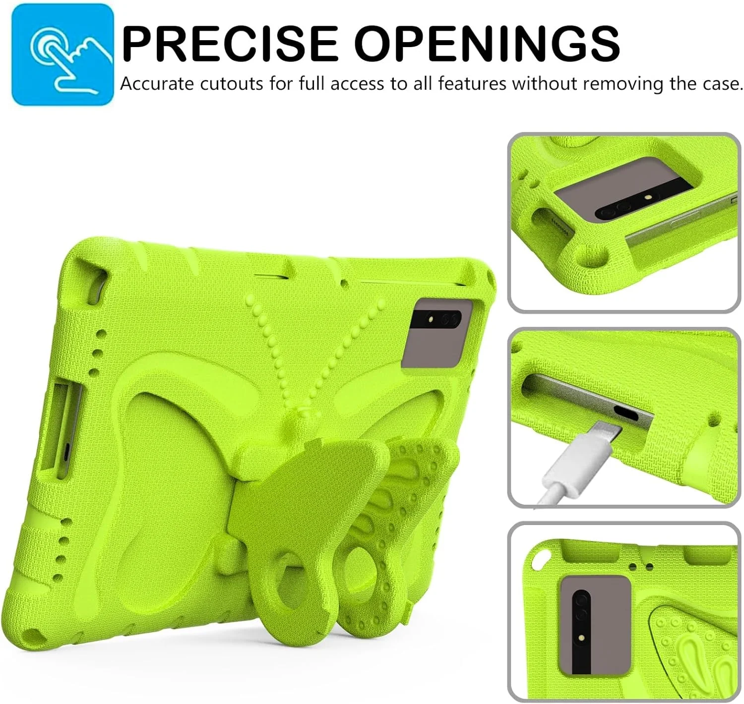 کیف محافظ تبلت سازگار با Lenovo Tab M11 TB-330FU/ iaoxin Pad 2024 11 اینچ TB-331FC، کاور محافظ سبک وزن EVA مقاوم در برابر ضربه با بند شانه ای سازگار با پایه نگهدارنده کودک