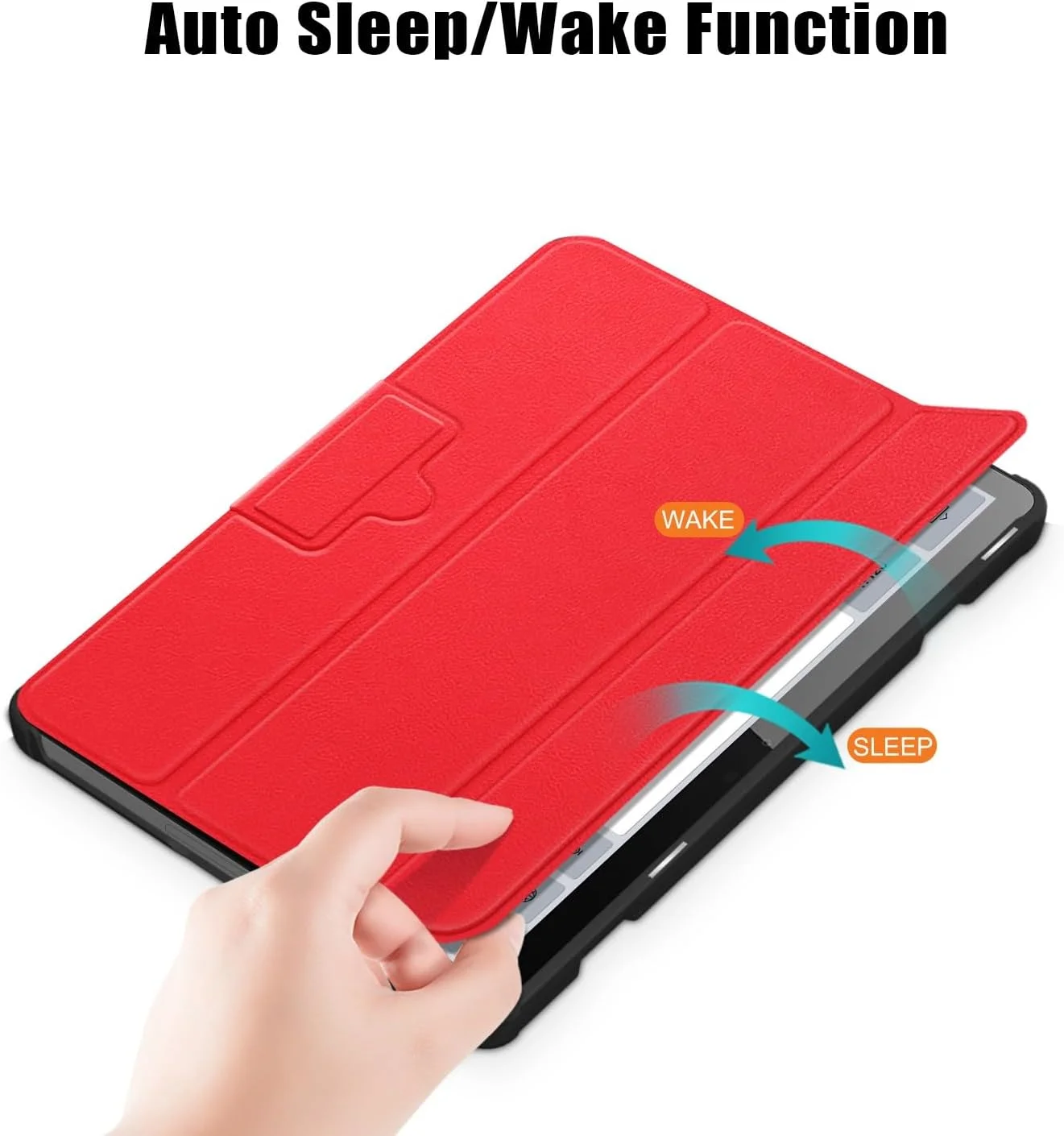 کیف تبلت مسافرتی سازگار با تبلت لنوو تب M10 (نسل 3) 10.1 اینچ TB-328F، کیف تبلت هوشمند سه تایی، فوق العاده نازک و سبک با پایه سخت سازگار با PC