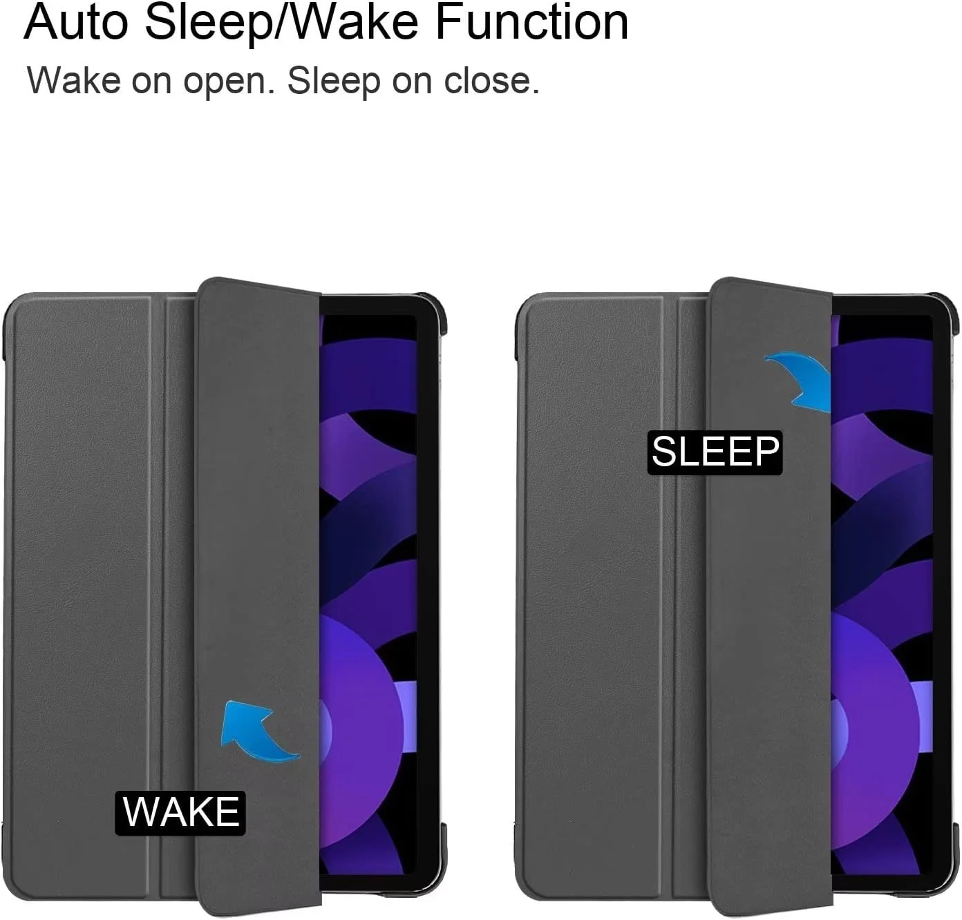 کیف تبلت RanTuo برای لنوو پد پلاس، چرم PU، سبک و نازک، ضد آب، ضد گرد و غبار، قاب محافظ ضد افتادن برای لنوو پد پلاس (خاکستری)