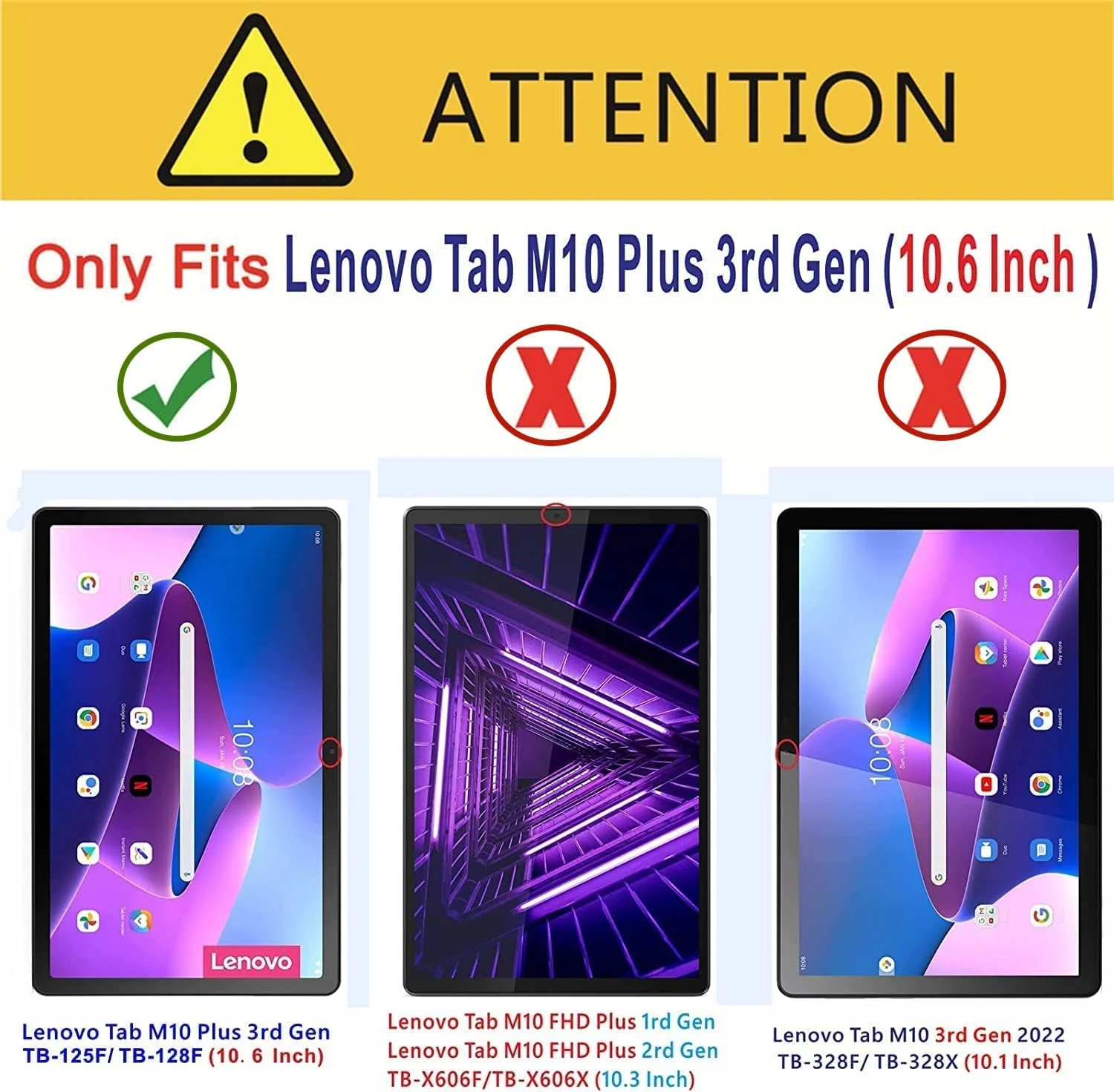 کاور Aswant برای تبلت لنوو تب M10 پلاس (نسل 3) 10.6 اینچ 2022 مدل TB125 / TB128، کاور محافظ تبلت طرح ماندالا برای تبلت لنوو M10 پلاس 10.6 (مشکی)