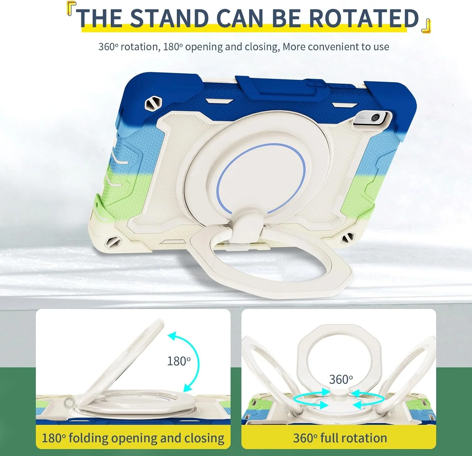 Travel with Tablet Case Compatible with Lenovo Tab M9 TB-310FU Cover Compatible with Tablet Compatible with Kids Released in 2023, Rugged Protective Case with Rotating Handle Case Cover