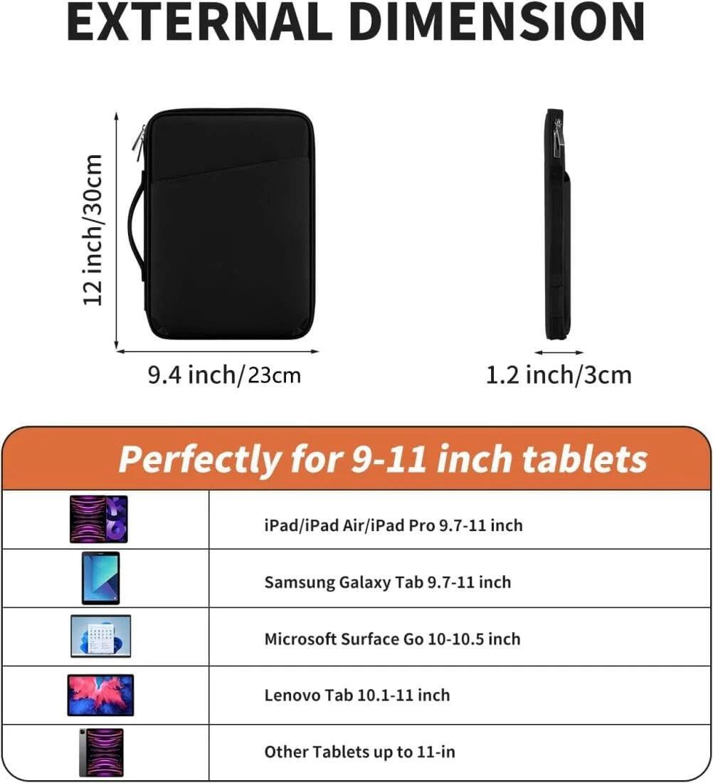 کیف حمل آیپد 9 تا 11 اینچی Amuer، کیف آستین تبلت، کیف محافظ تبلت برای آیپد پرو 11 2022-2018، آیپد 10.9 اینچی نسل 10، آیپد 10.2 اینچی نسل 9/8/7، گلکسی تب S9 S8 A8 A7 کیف حمل آیپد 9 تا 11 اینچی Amuer، کیف آستین تبلت، کیف محافظ تبلت برای آیپد پرو 11 2022-2018، آیپد 10.9 اینچی نسل 10، آیپد 10.2 اینچی نسل 9/8/7، گلکسی تب S9 S8 A8 A7