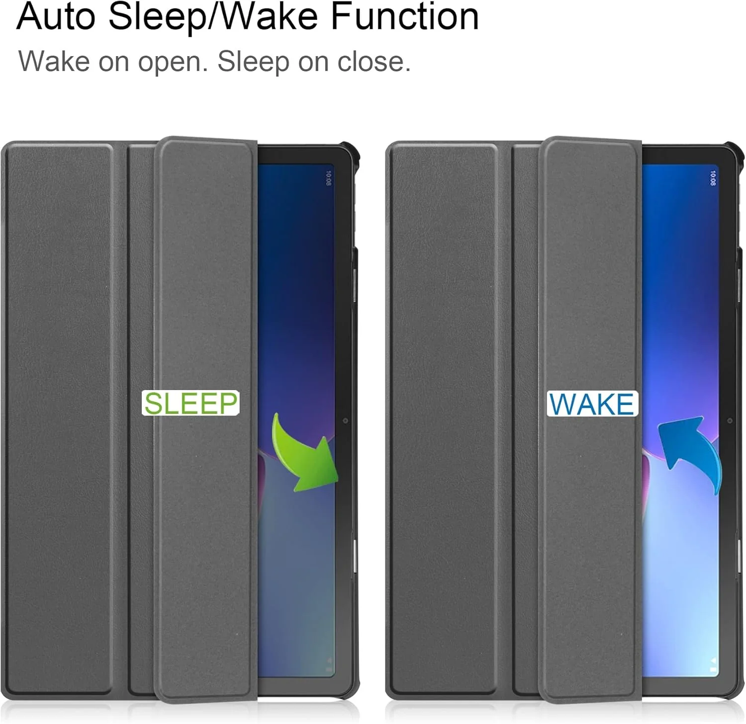 کیف تبلت مسافرتی سازگار با تبلت لنوو تب M10 پلاس (نسل 3) 10.6 اینچی، کیف هوشمند باریک با قابلیت تاشو، روکش محافظ هارد شل با قابلیت تنظیم زاویه دید و حالت خواب/بیدار