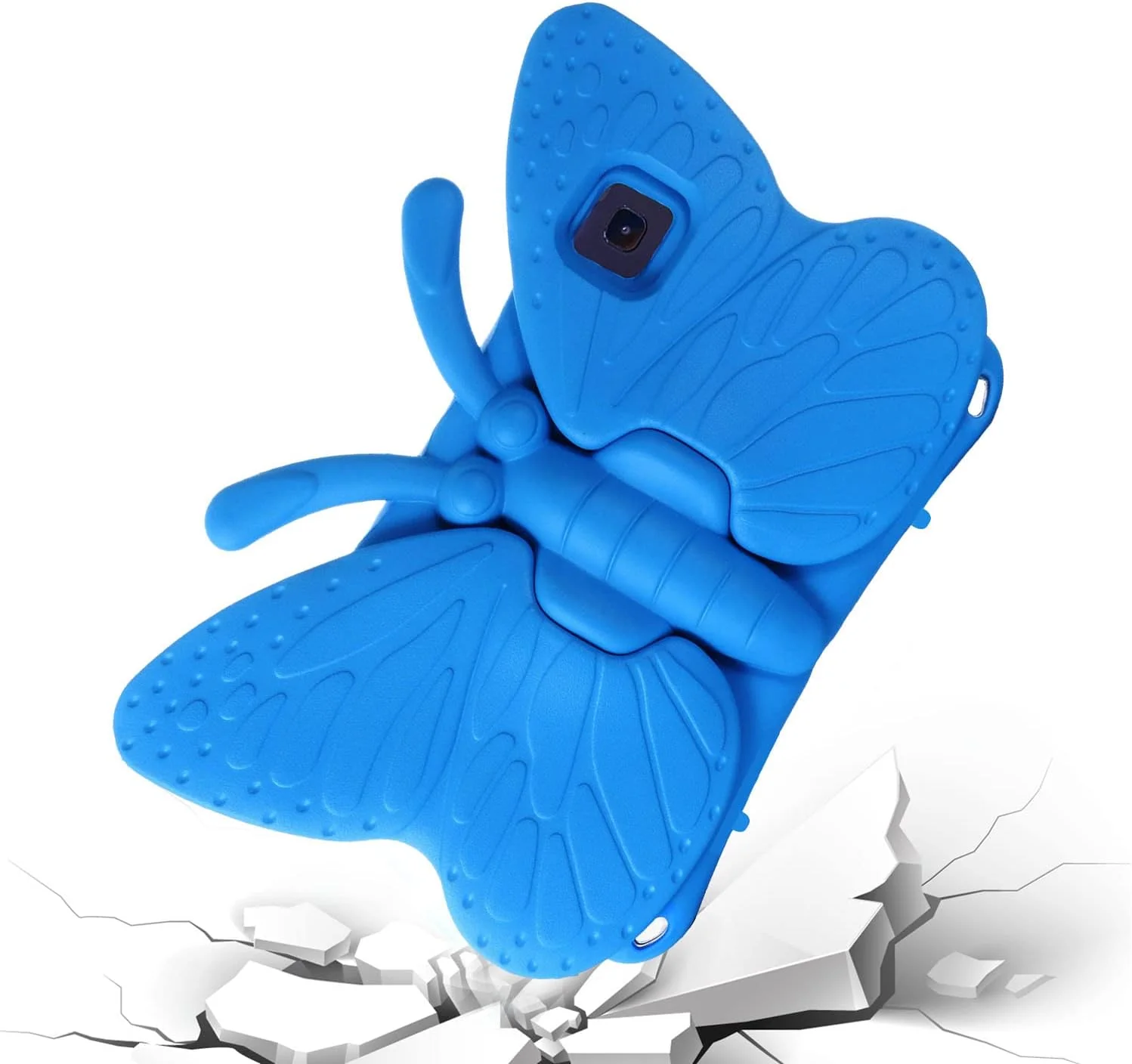 کیف تبلت کودکانه nincyee برای Lenovo Tab M10 HD نسل دوم 10.1 اینچ 2020، روکش مقاوم در برابر ضربه EVA با نگهدارنده مداد، پایه تاشو، کیف کارتونی طرح پروانه ای برای کودکان